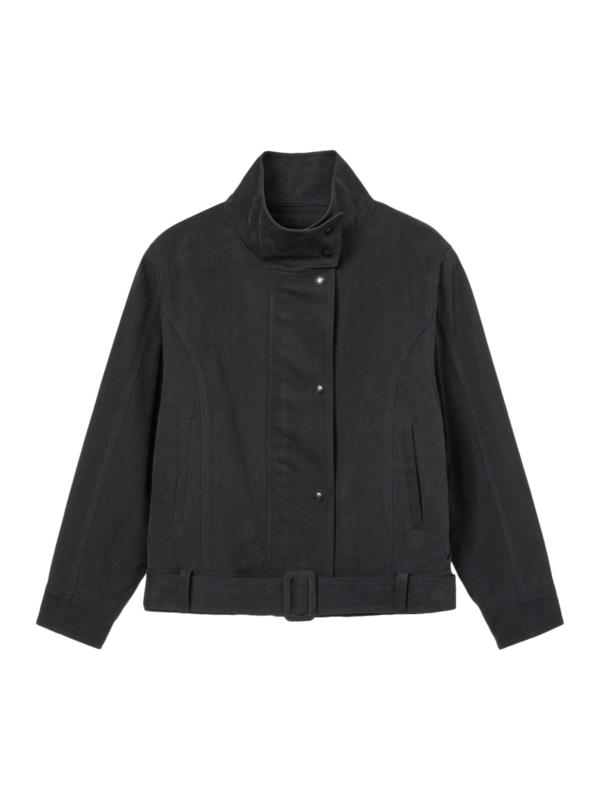 Yves Cotton Jacket - Carbon Grey