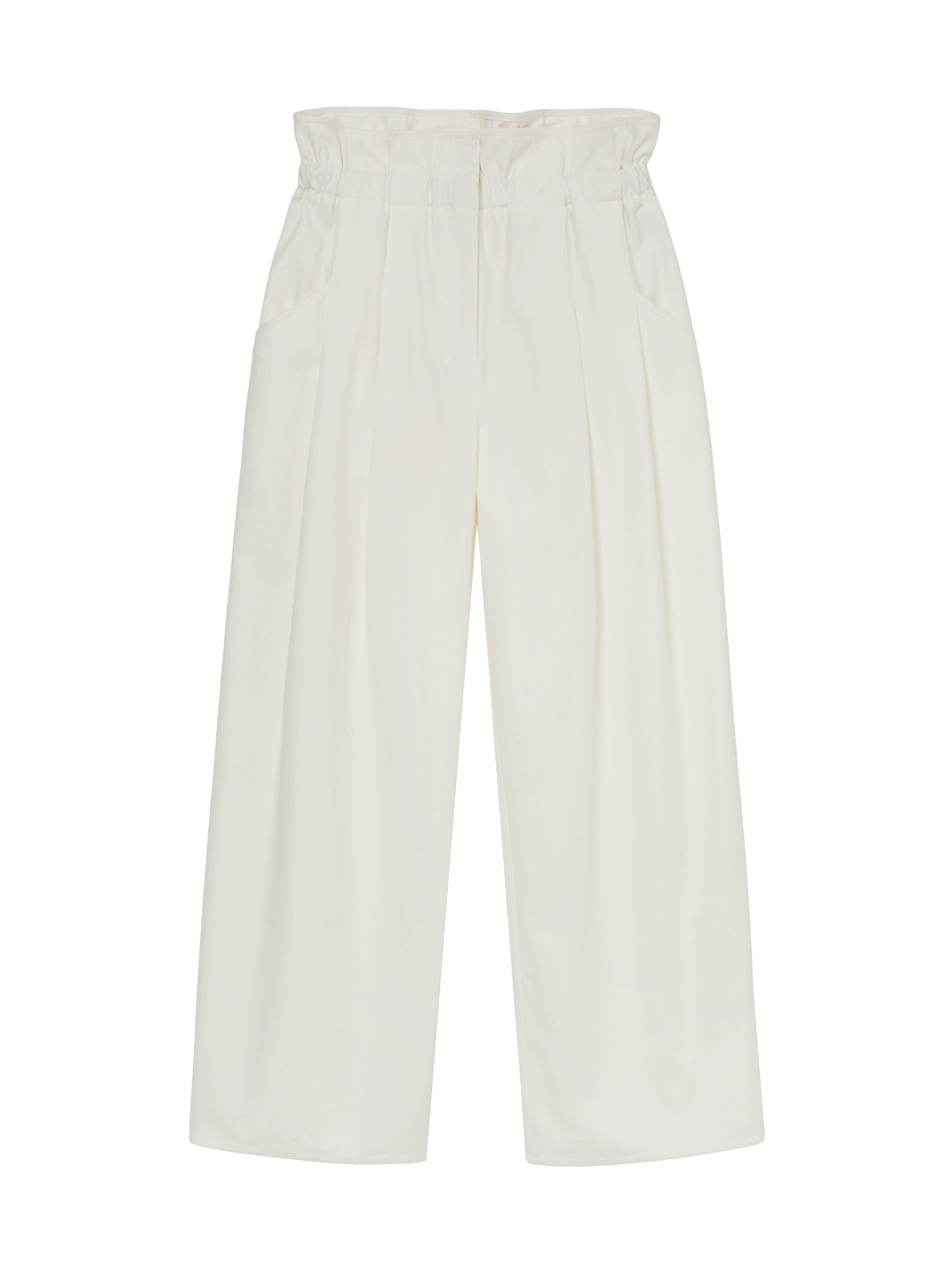 High-waisted Banding Pants - White Chocolate