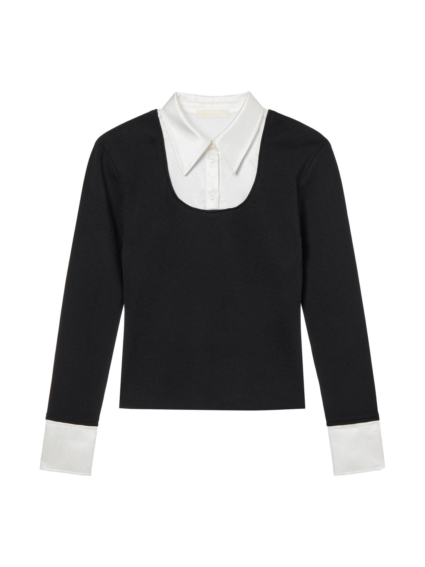 Layered Knit Top - Refined Black