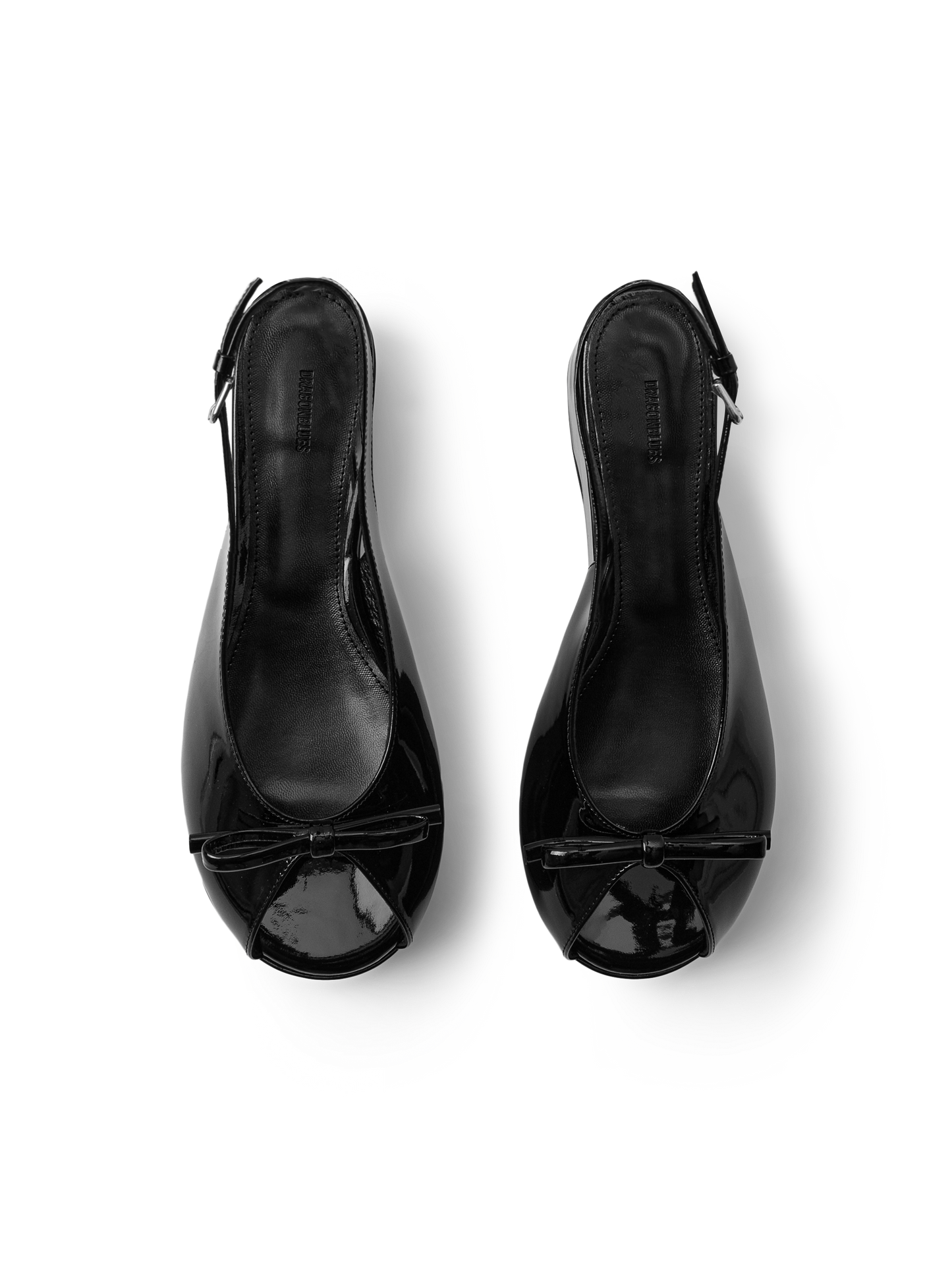 Coquette Chunky Slingback - Glossy Black