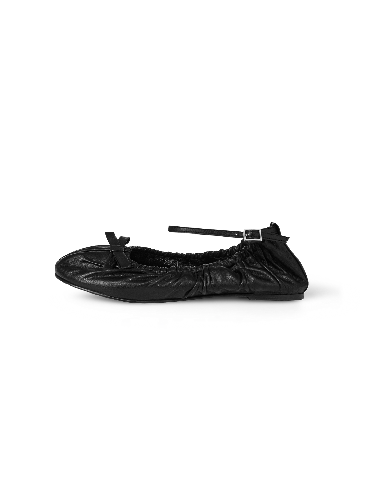 Bow Ballerina Flats - Black Swan