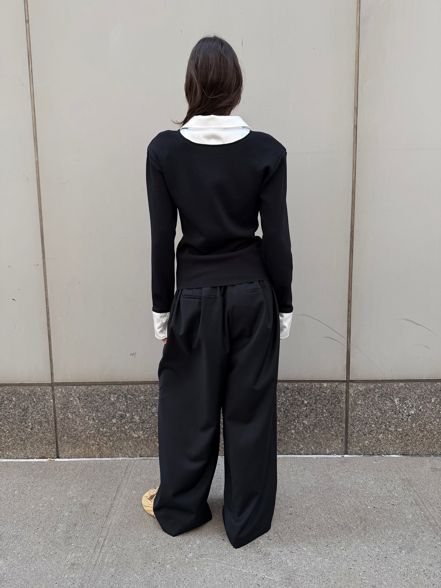 Layered Knit Top - Refined Black