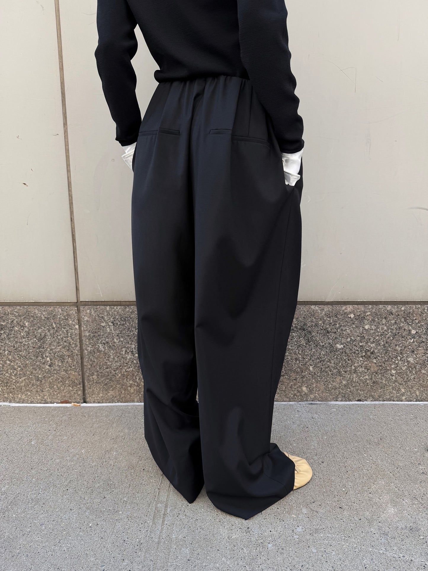 Cascade Gathered Pants - Onyx