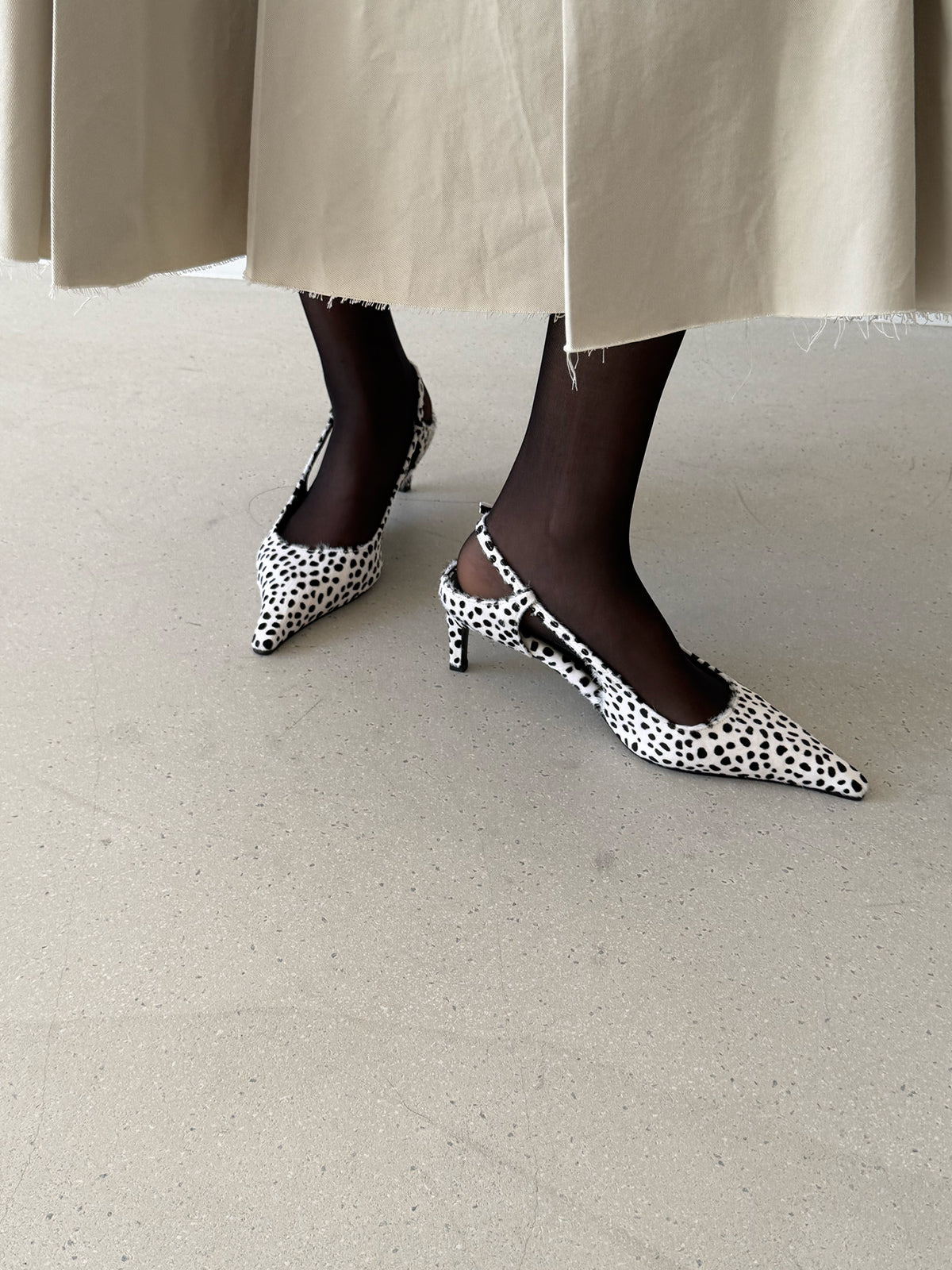 Lady Slingback Pumps - Dalmatian