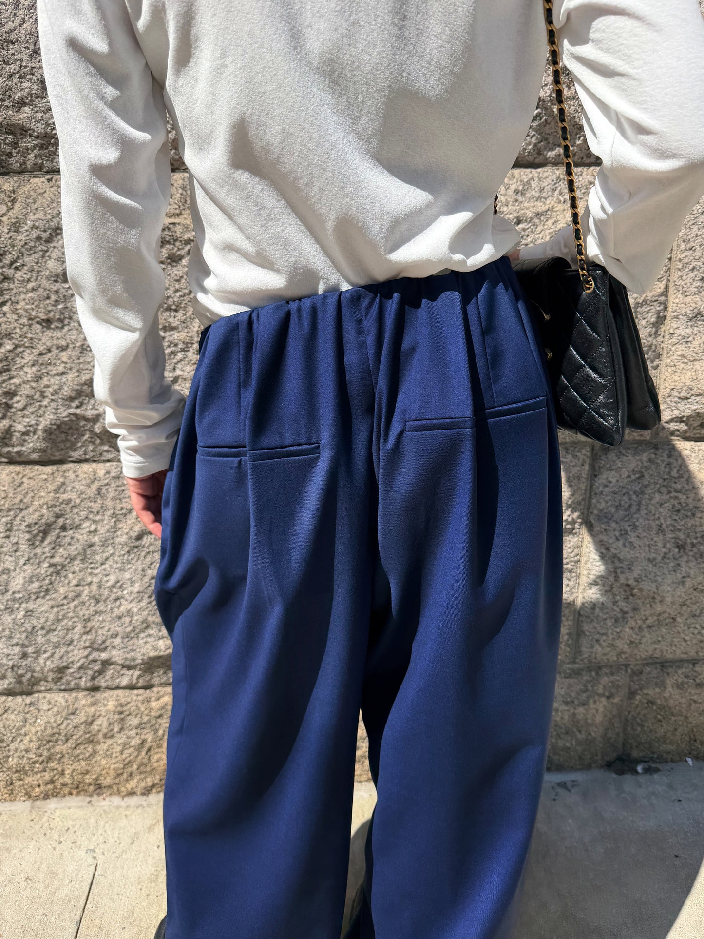 Cascade Gathered Pants - Marine