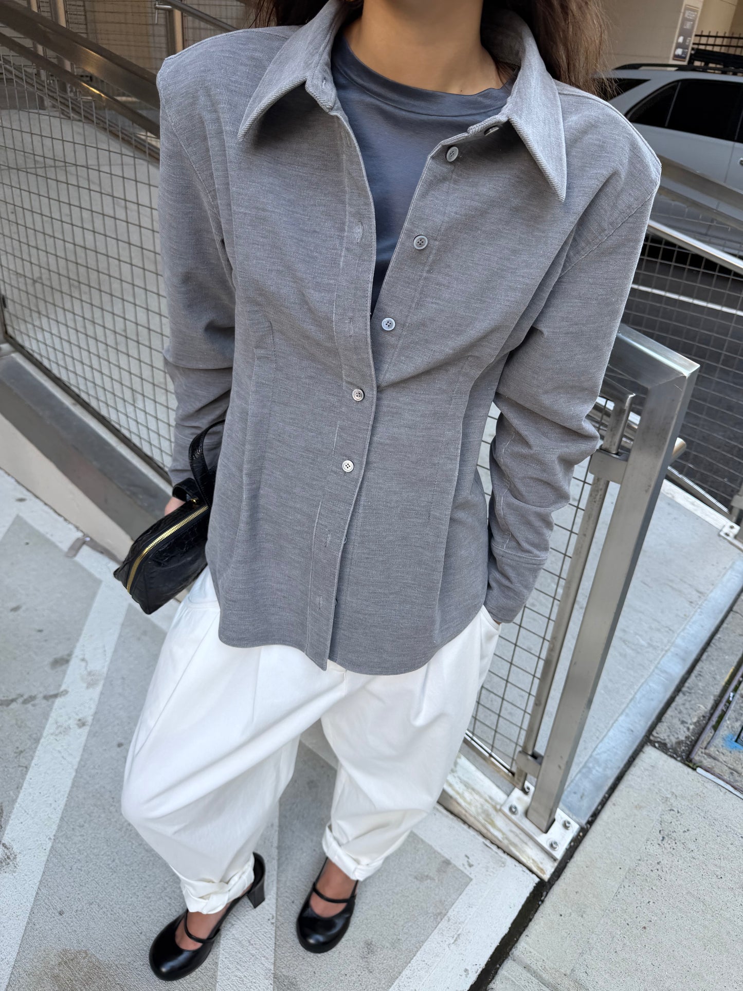 Corduroy Power Shirt - Grey and Gray