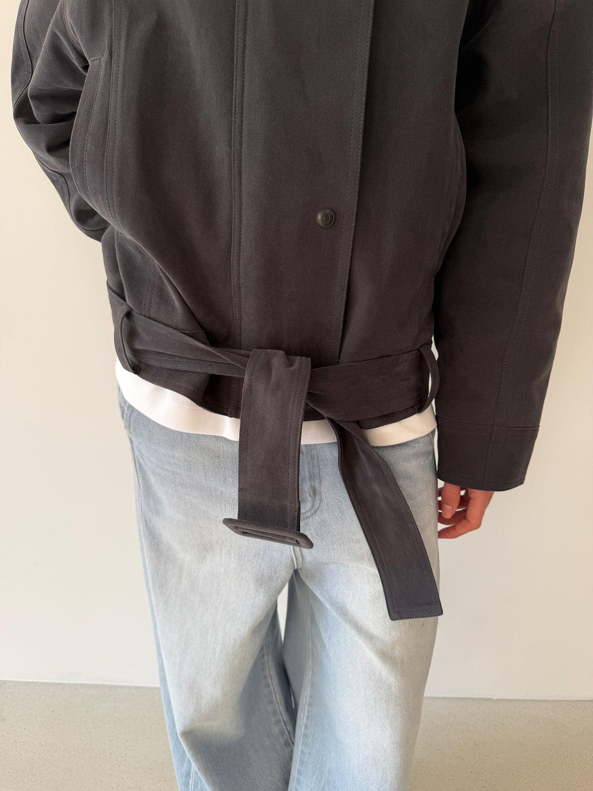 Yves Cotton Jacket - Carbon Grey