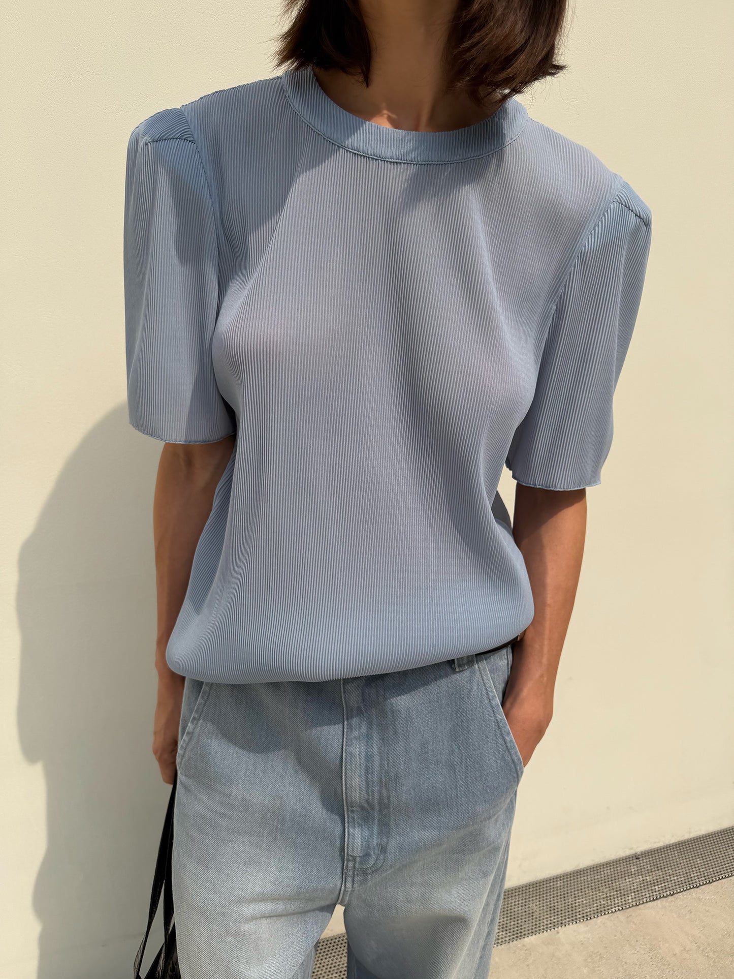 Infinity Pleats Top - Bluebell