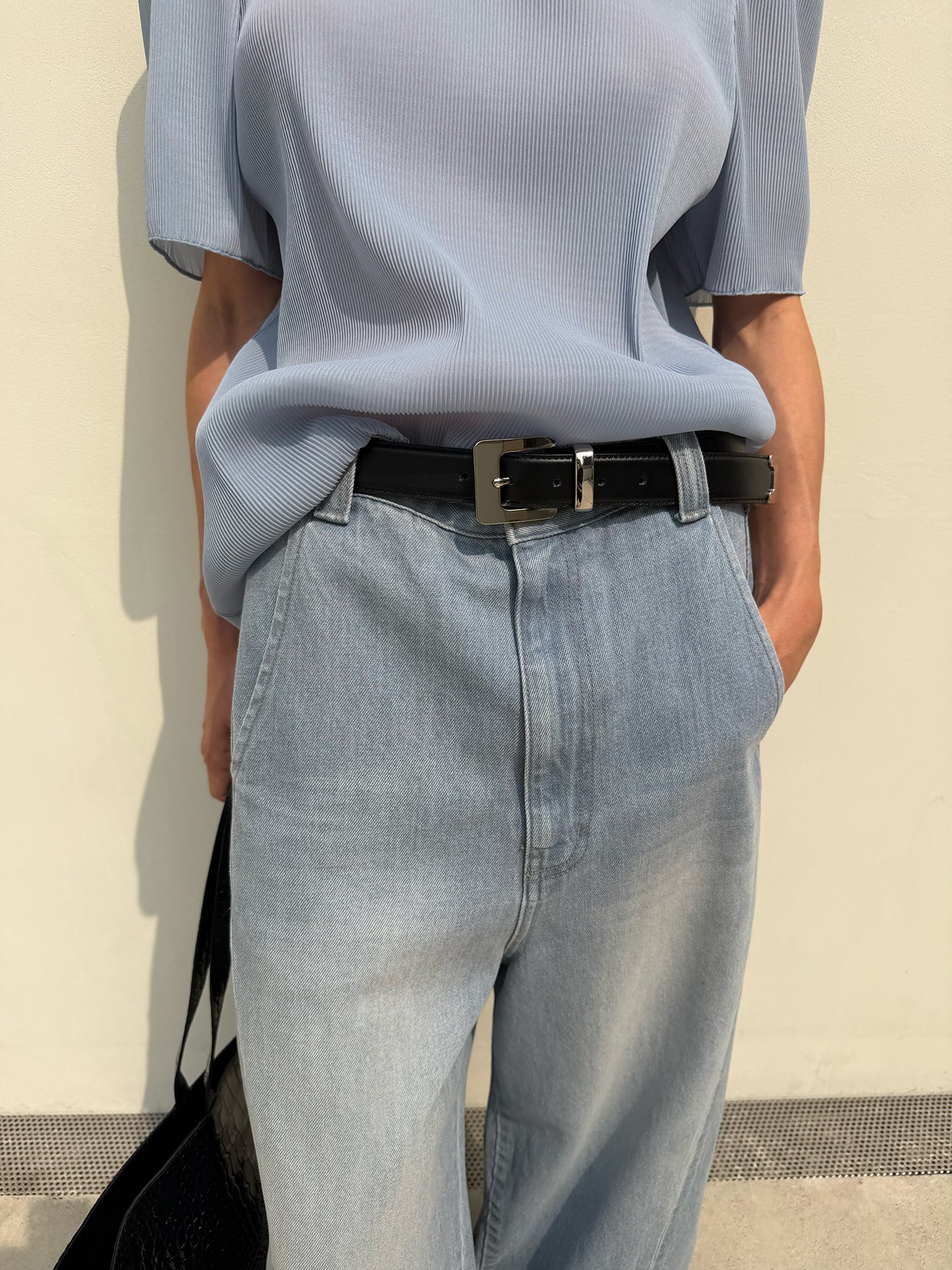 Infinity Pleats Top - Bluebell