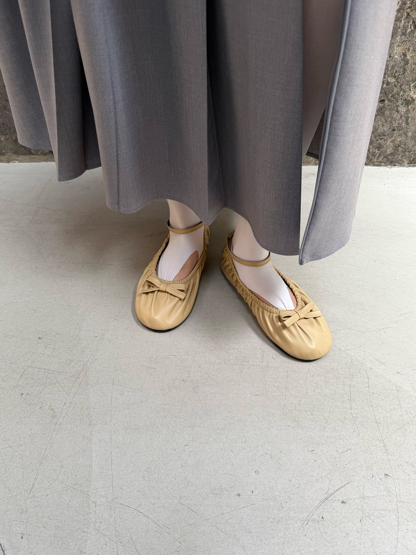 Bow Ballerina Flats - Timeless Nude