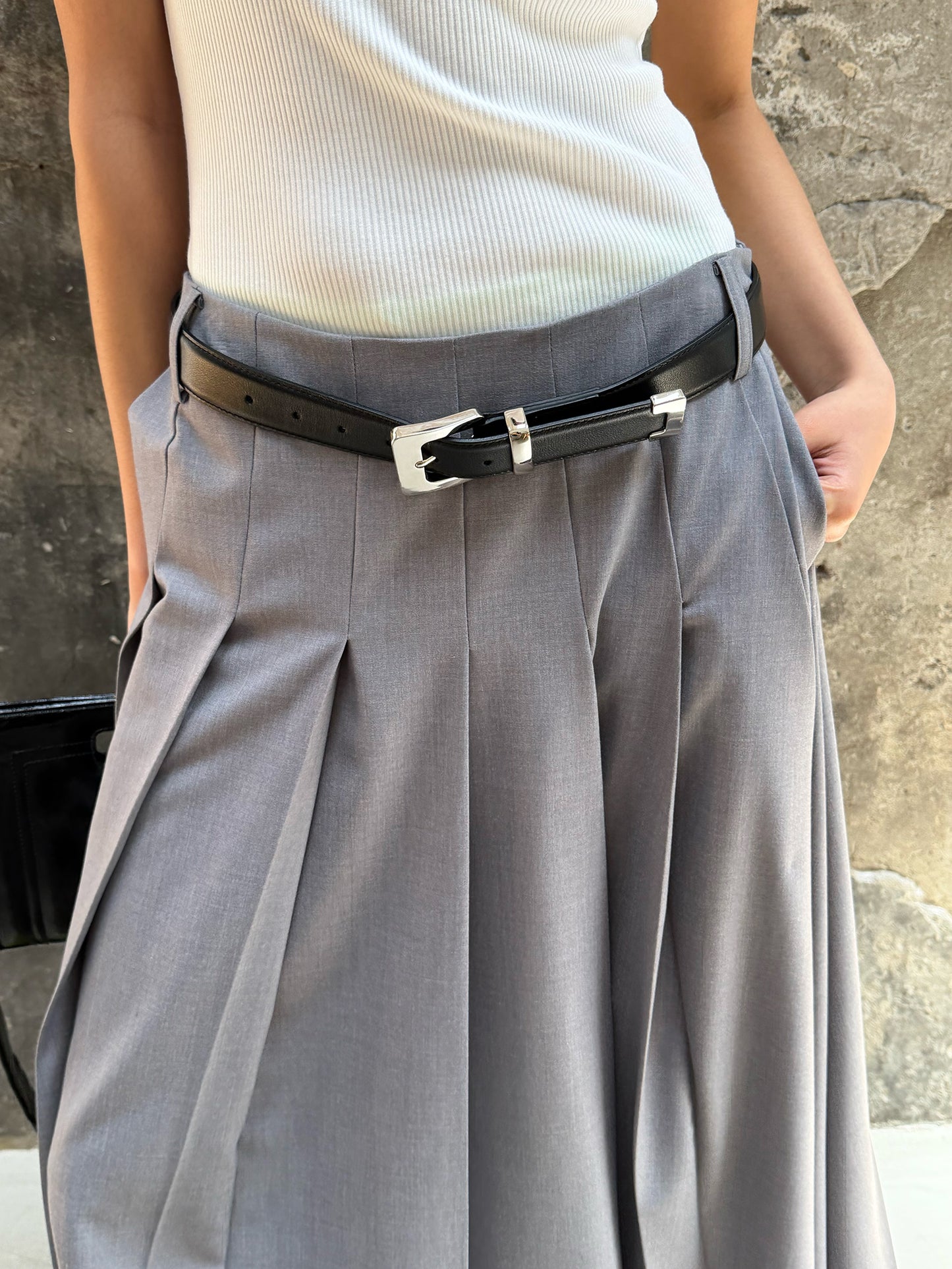 Module Leather Belt - Black