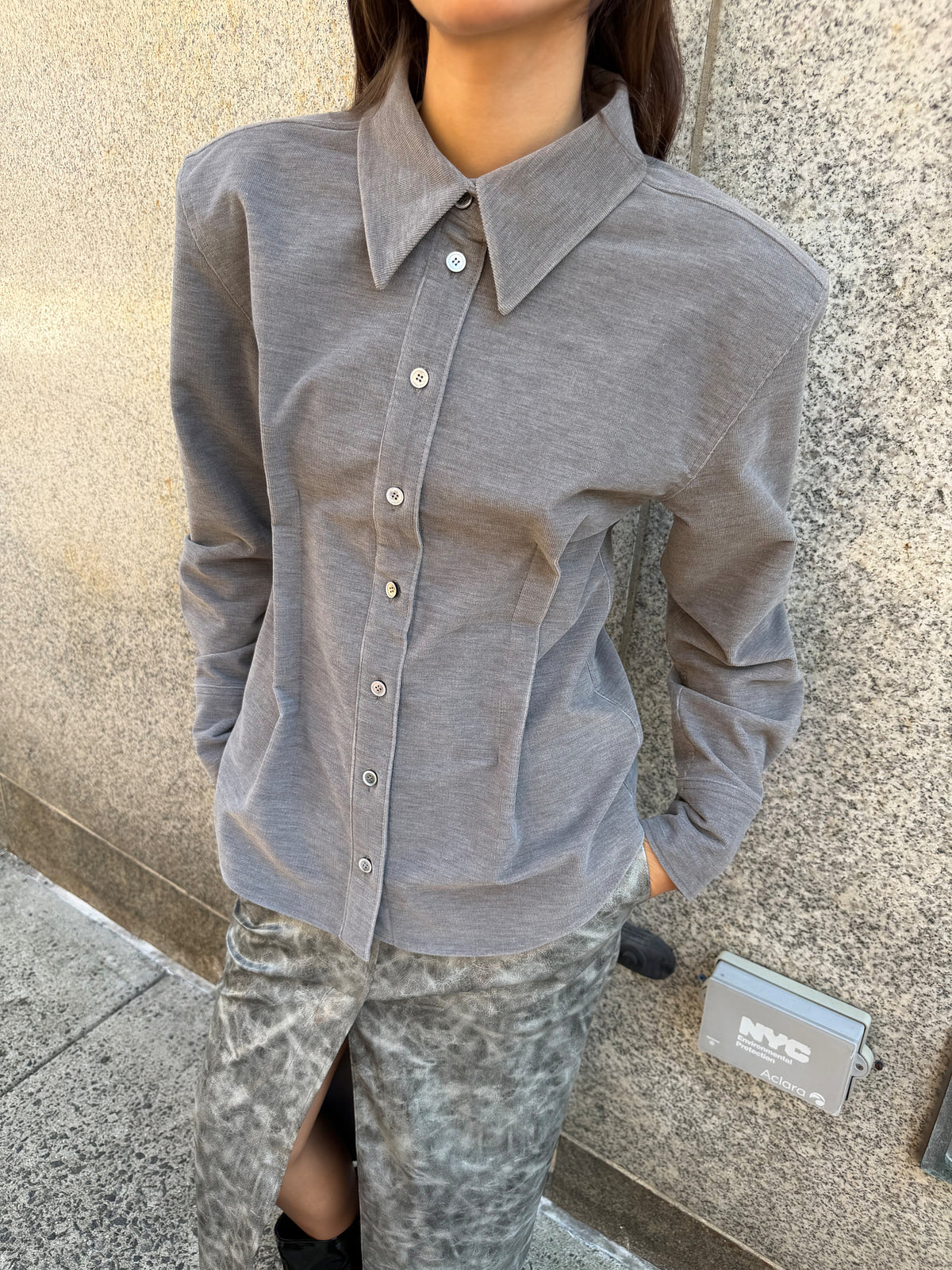 Corduroy Power Shirt - Grey and Gray