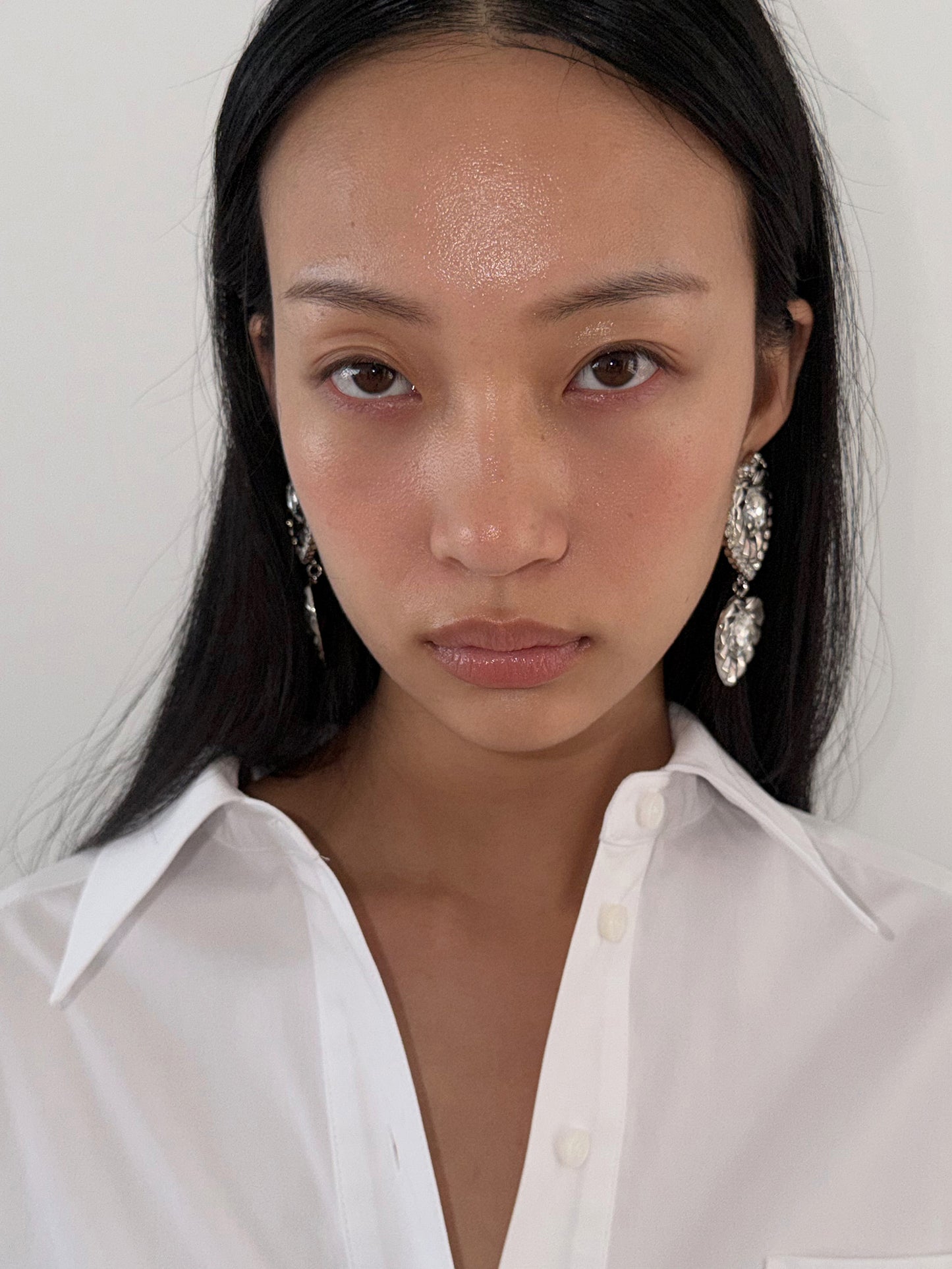 TIE BACK COTTON SHIRT - CLEAN WHITE