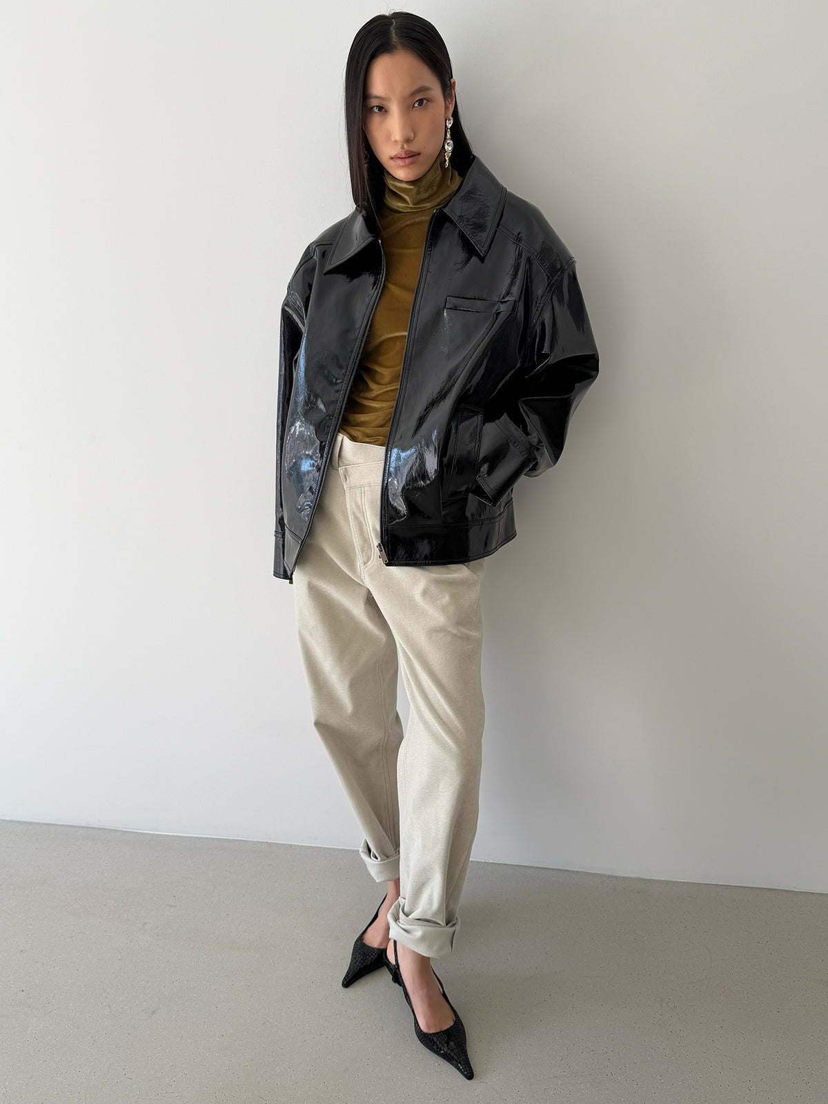 Mimic Denim Pants - Oat
