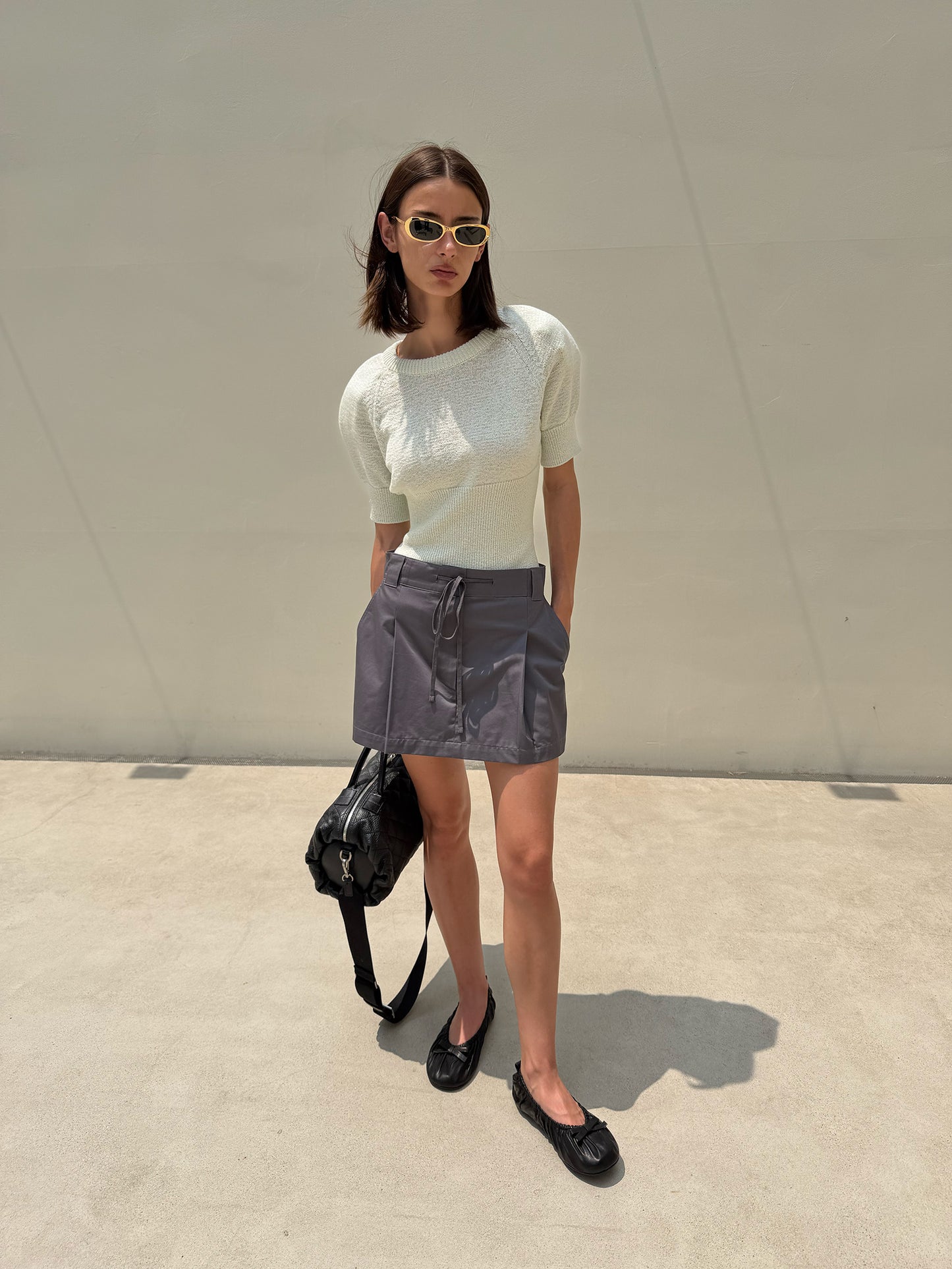 Scout Mini Skirt - Cadet Gray
