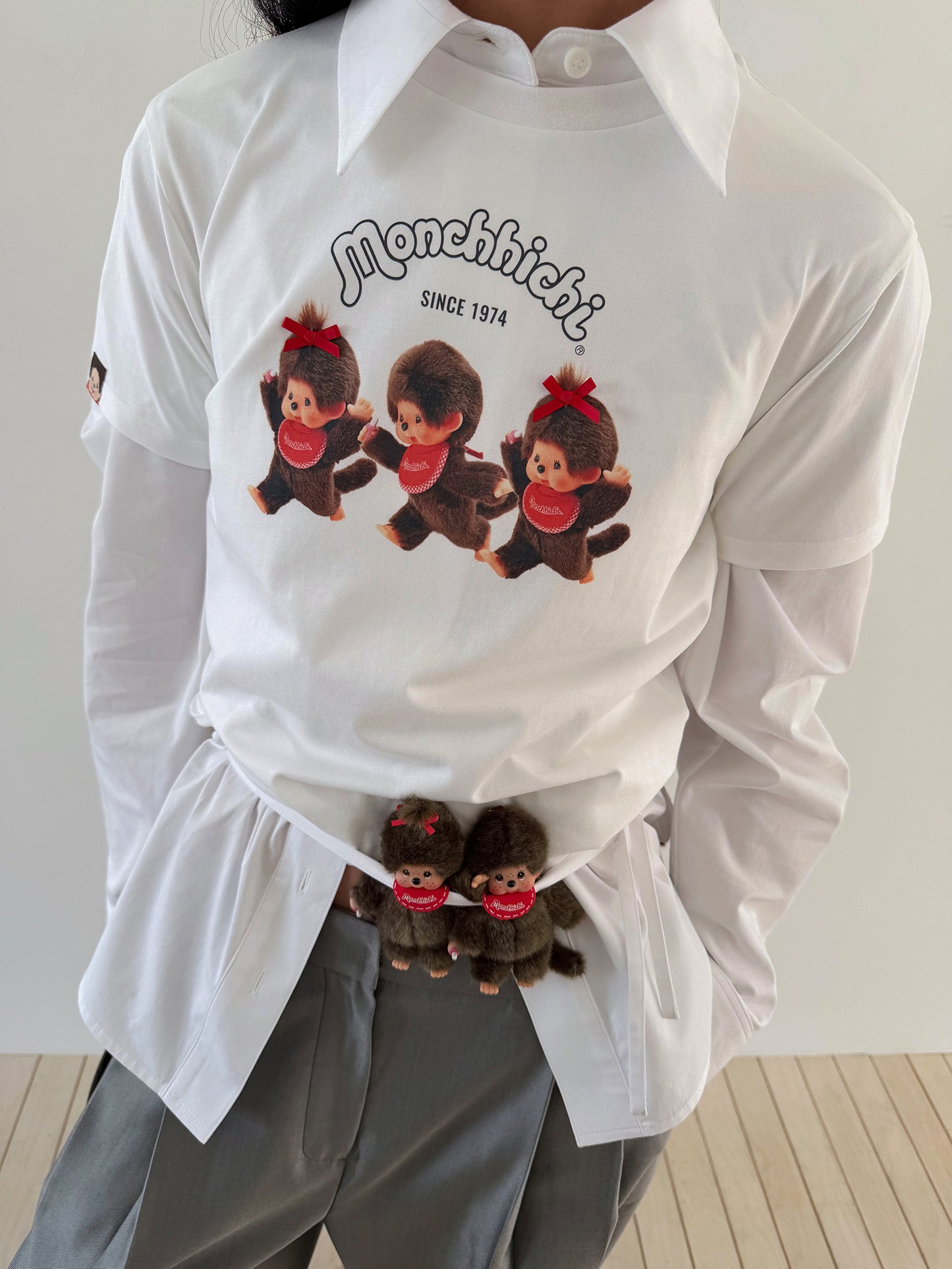TIE BACK COTTON SHIRT - CLEAN WHITE