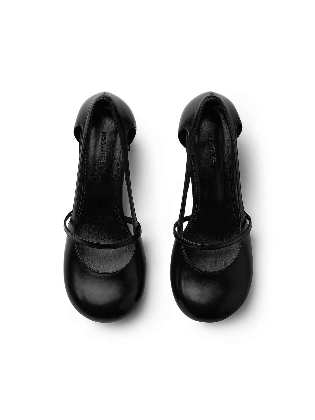 TWIGGY ROUND TOE PUMPS - BLACK