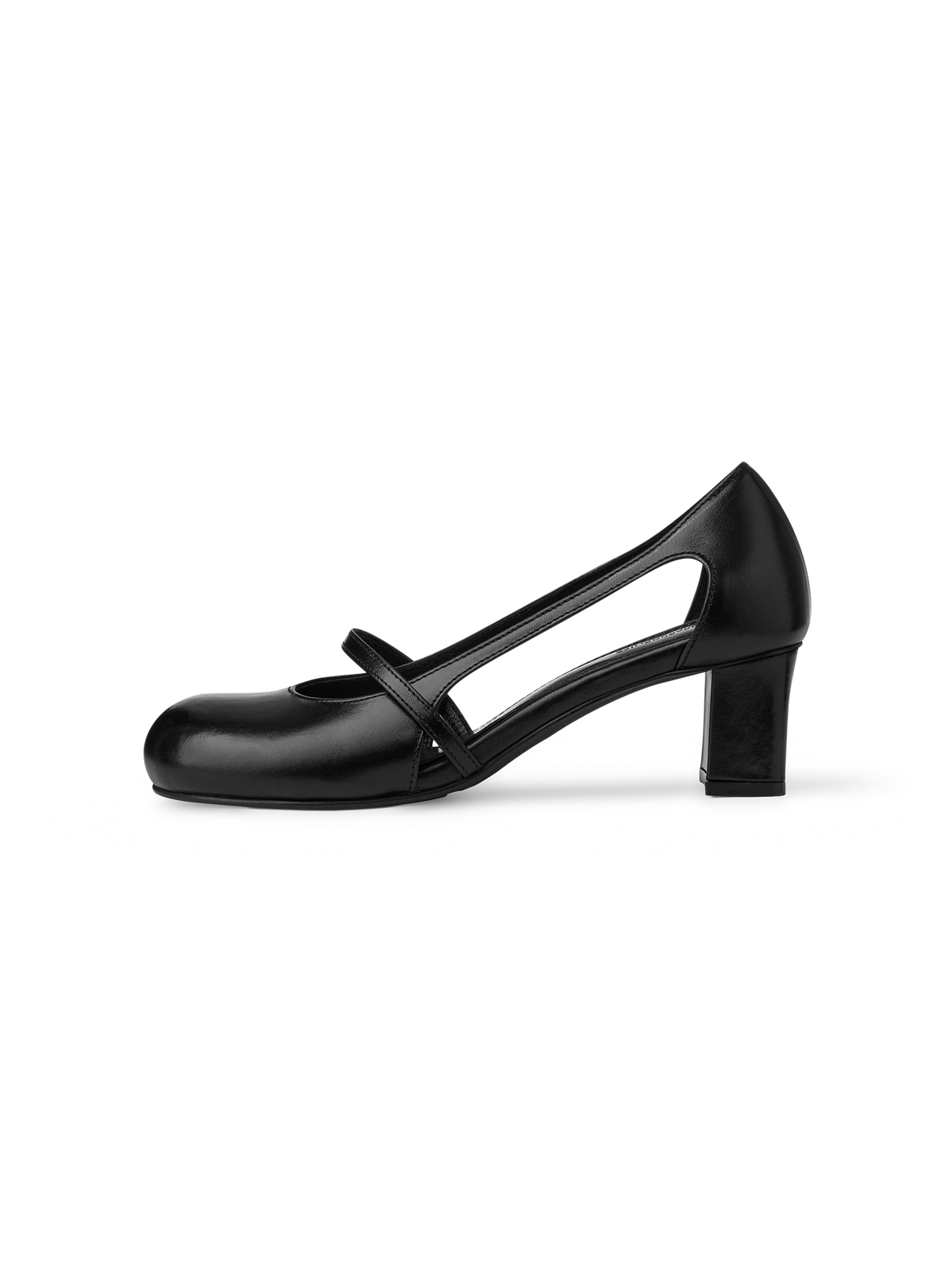 TWIGGY ROUND TOE PUMPS - BLACK