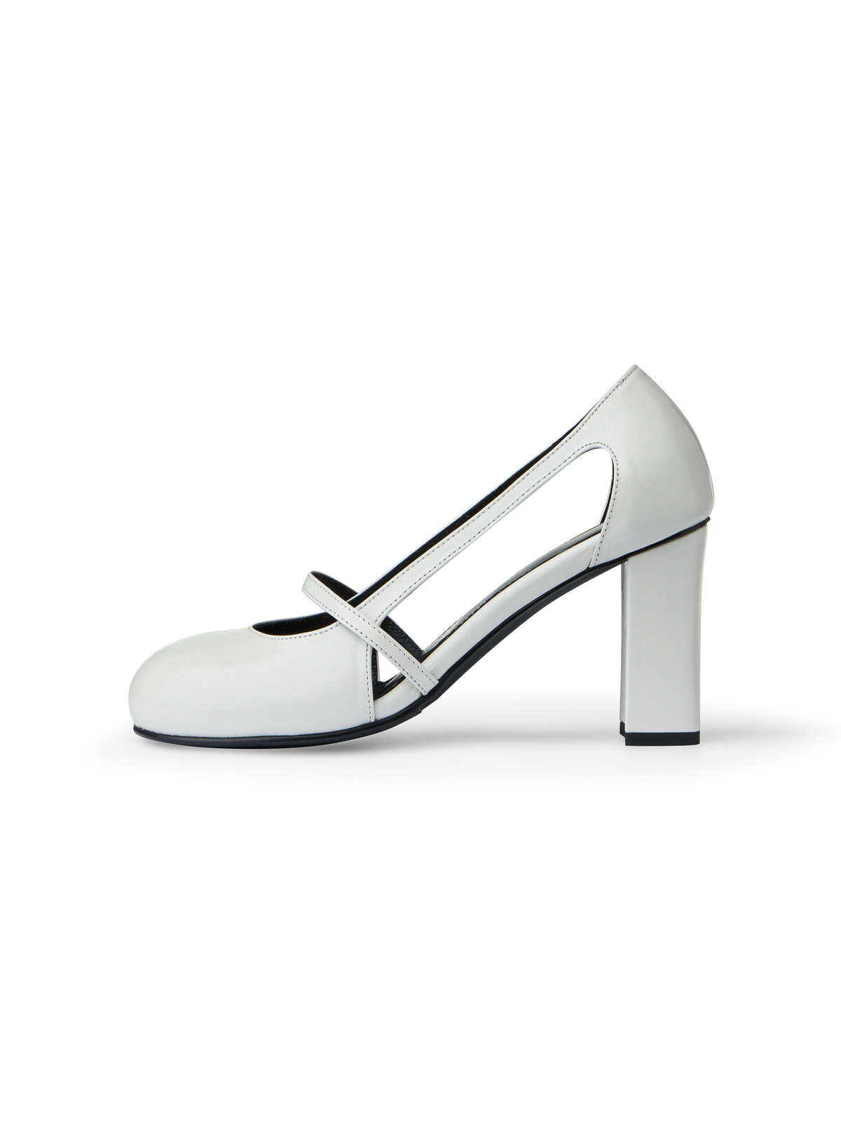 TWIGGY ROUND TOE PUMPS - IVORY