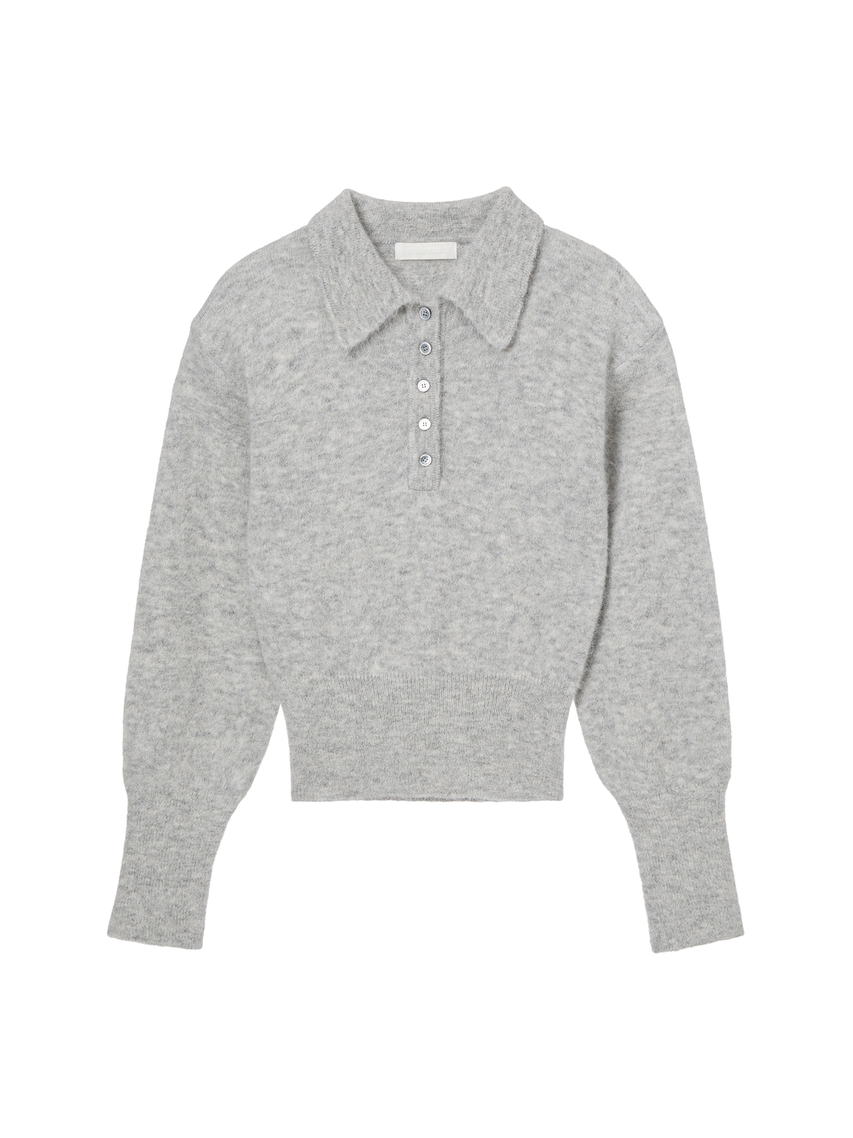 BONNIE POLO SWEATER - CLOUD GRAY