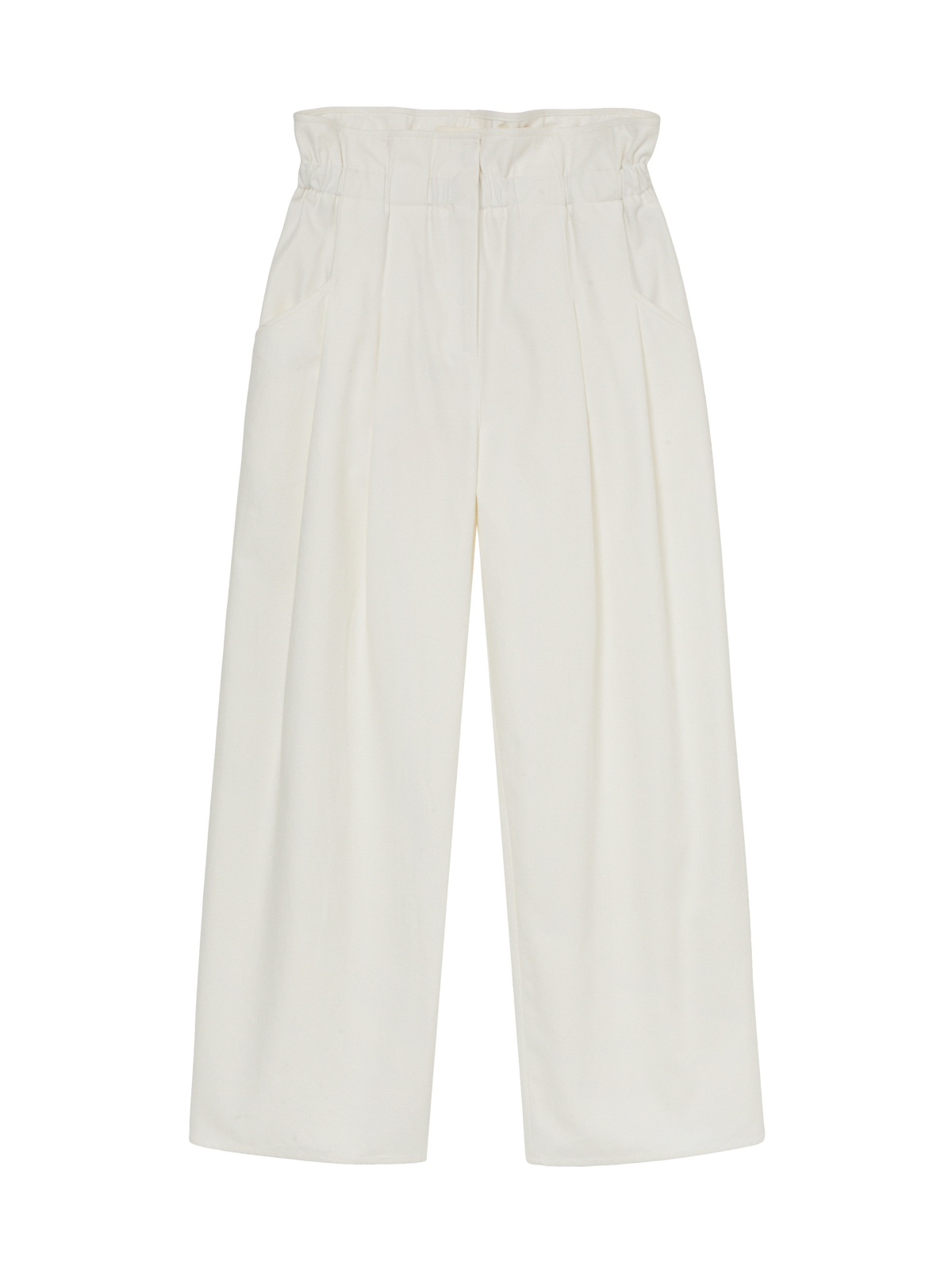 High-waisted Banding Pants - White Chocolate