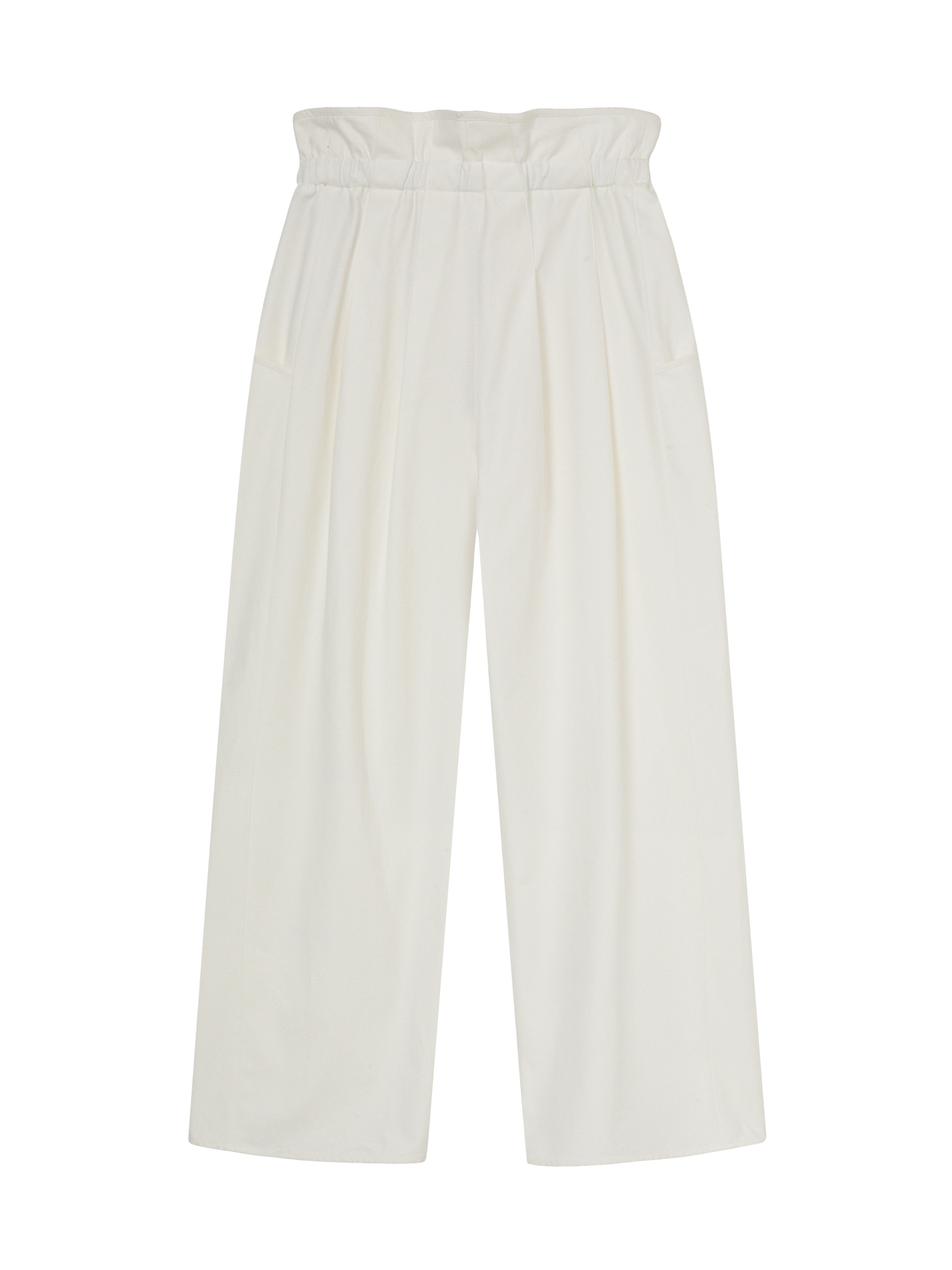 High-waisted Banding Pants - White Chocolate