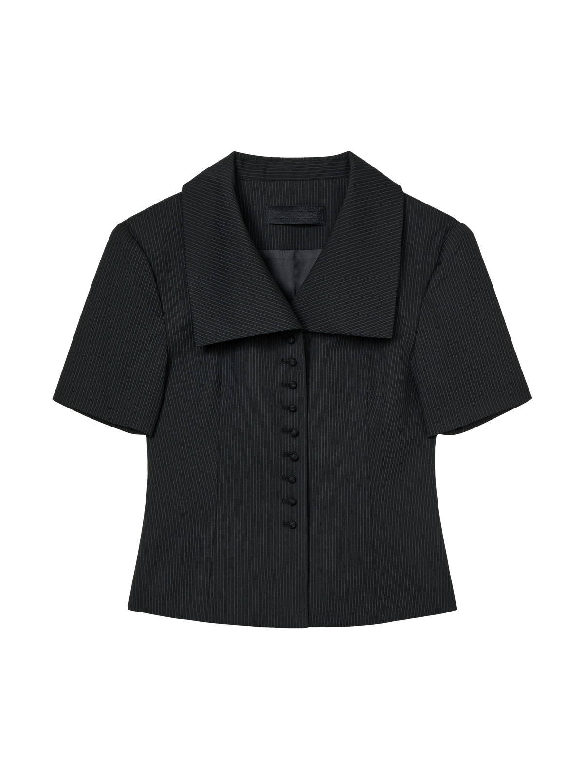 Wide Square Collar Jacket - Literary Black