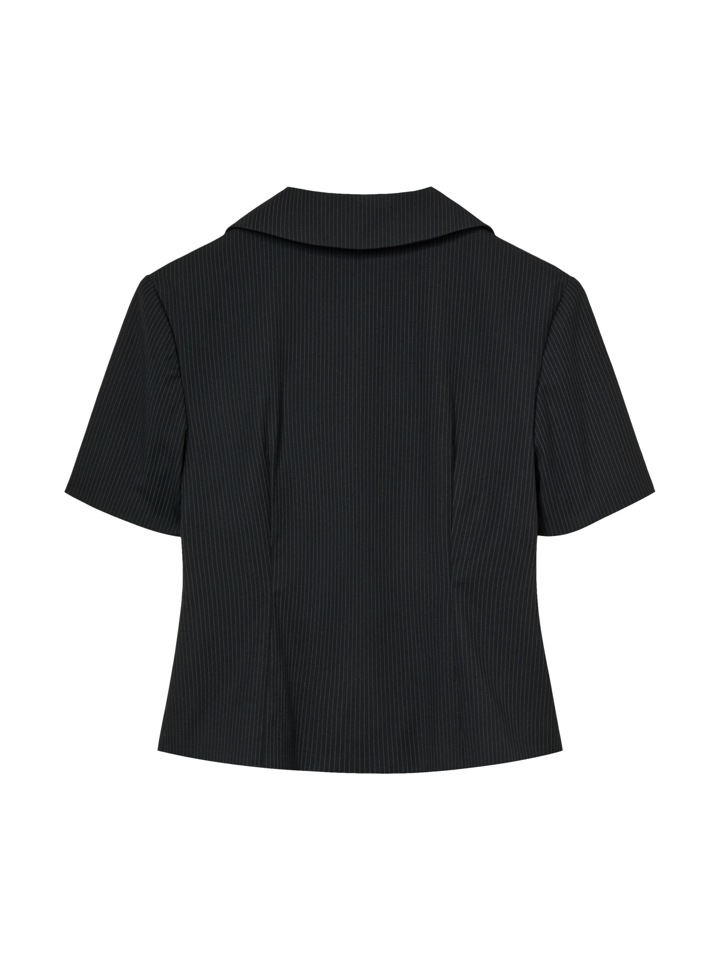 Wide Square Collar Jacket - Literary Black