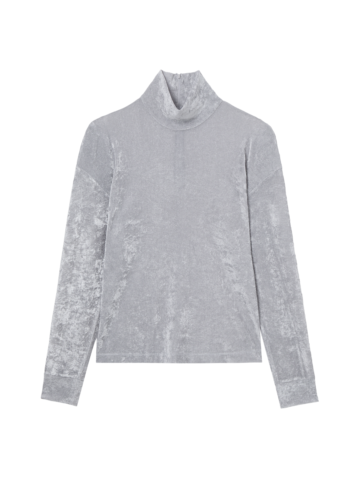 AURORA TURTLENECK TOP - SILVER GRAY