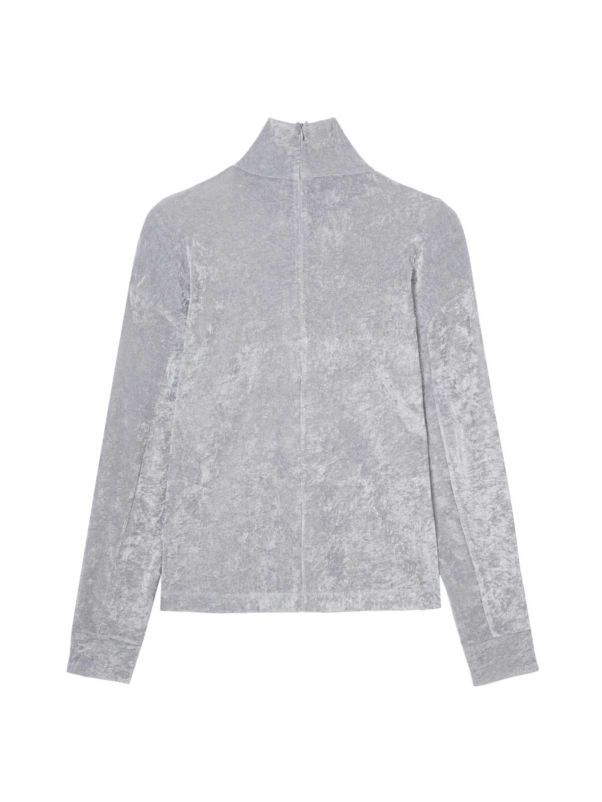 AURORA TURTLENECK TOP - SILVER GRAY
