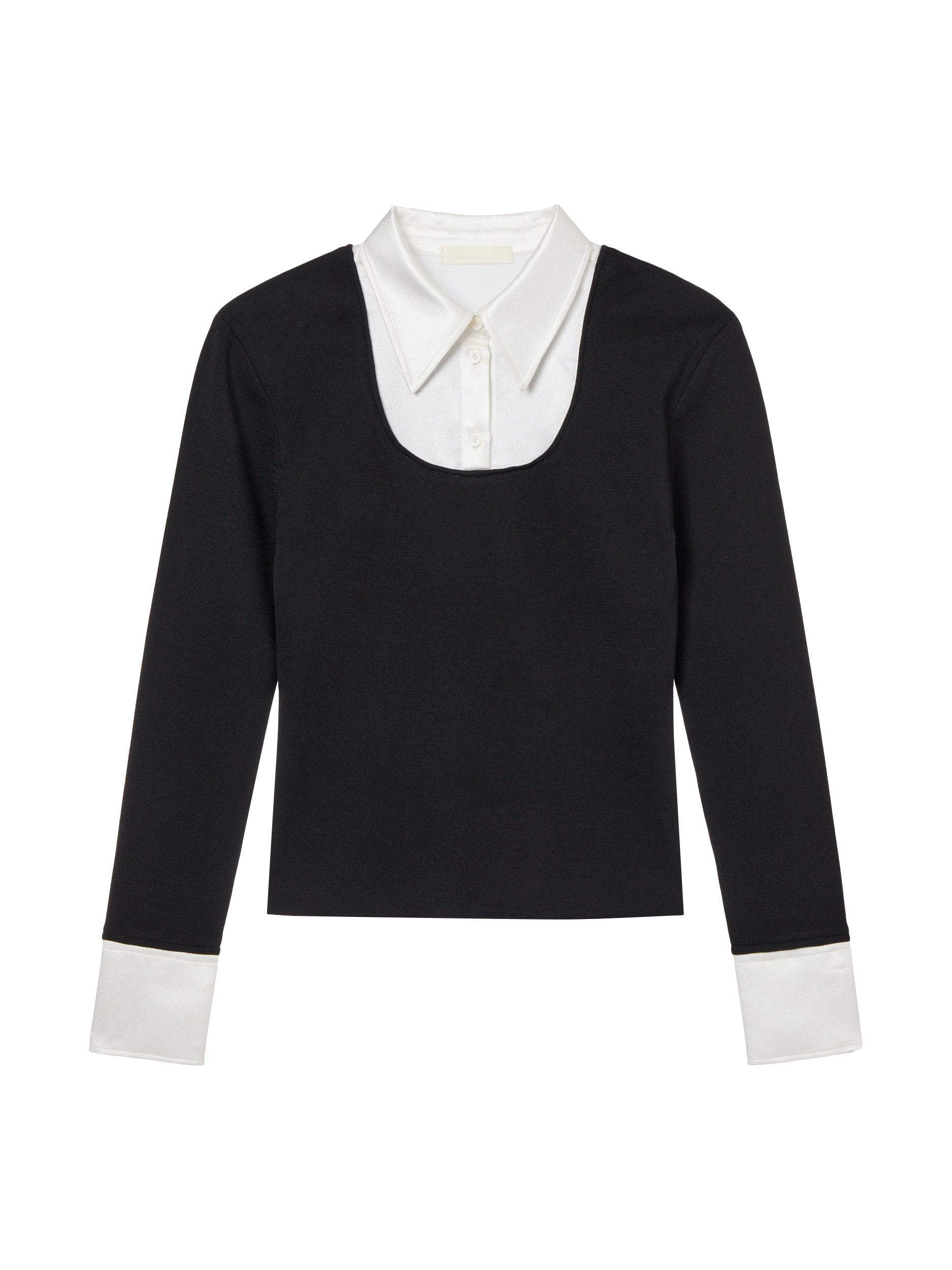 Layered Knit Top - Refined Black