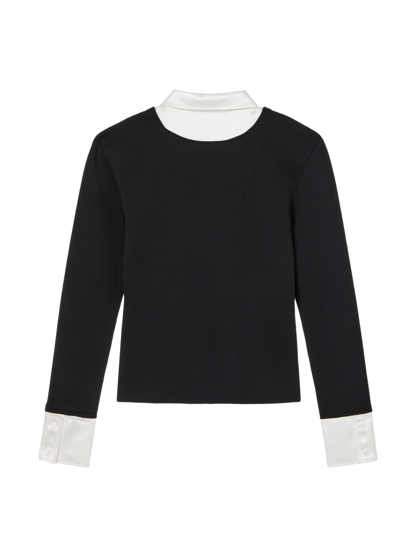 Layered Knit Top - Refined Black