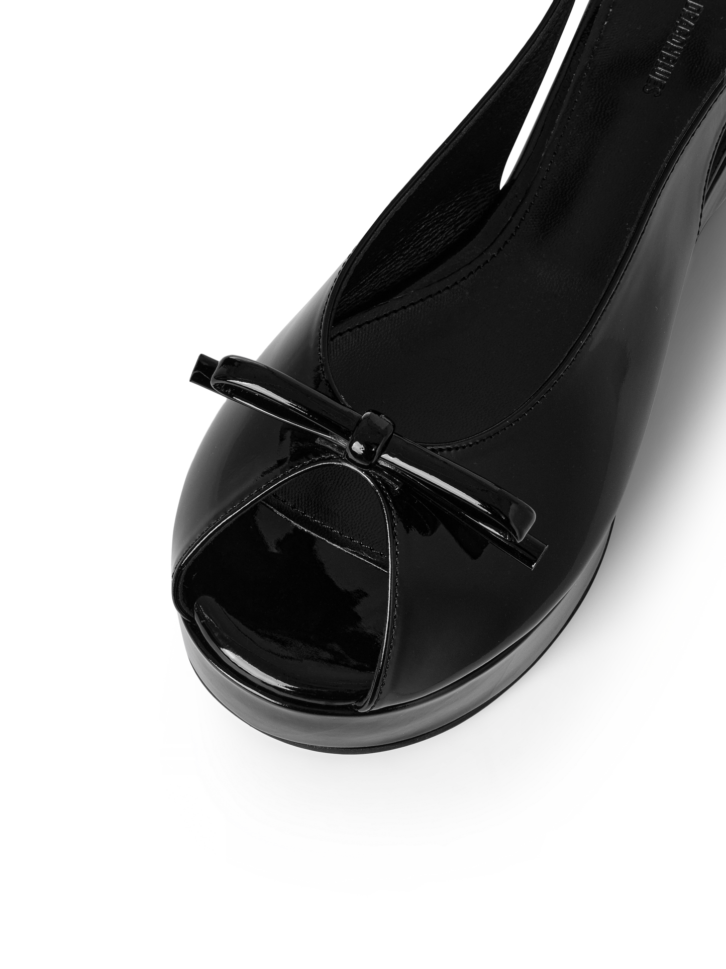 Coquette Chunky Slingback - Glossy Black