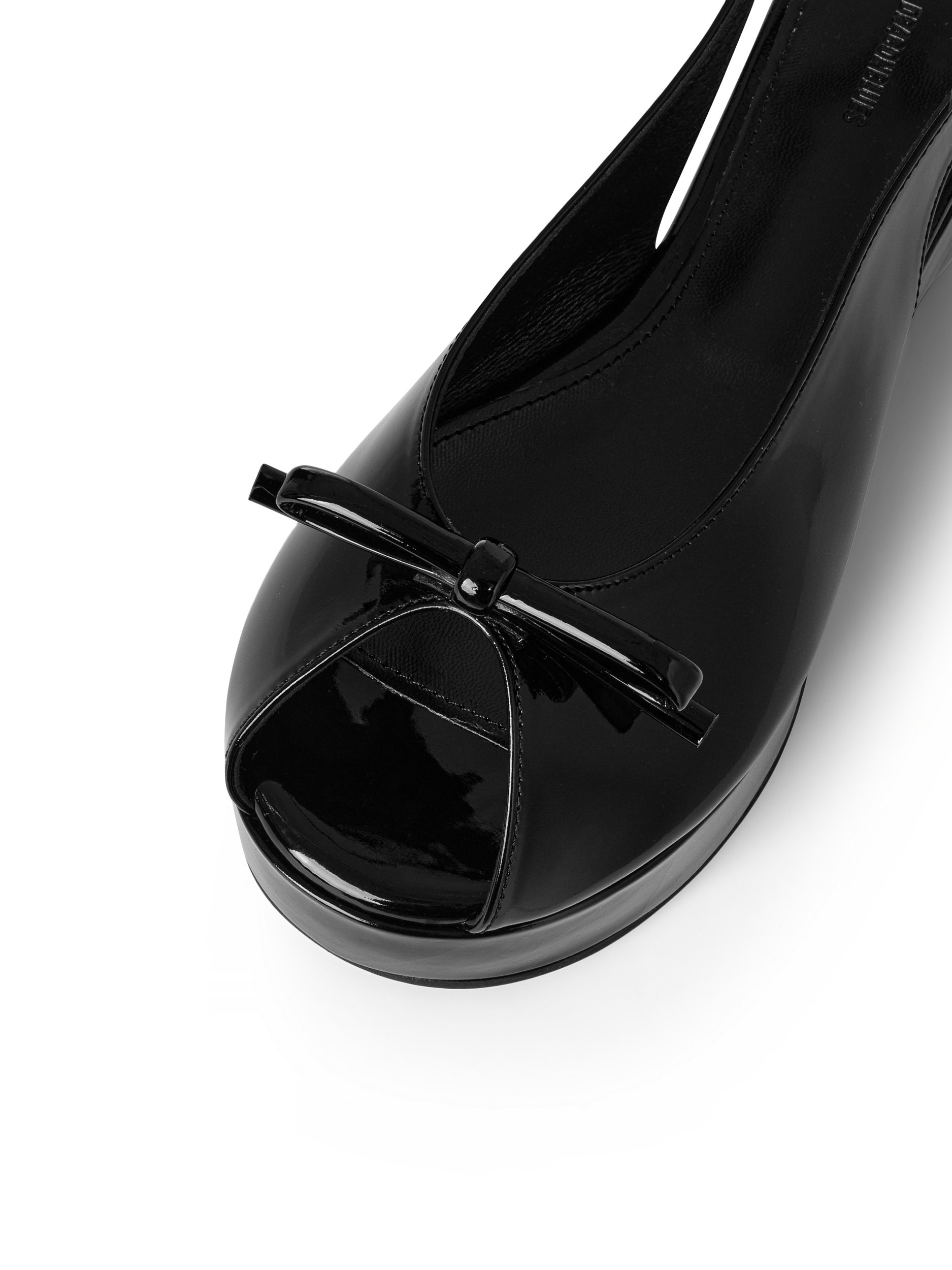 Coquette Chunky Slingback - Glossy Black
