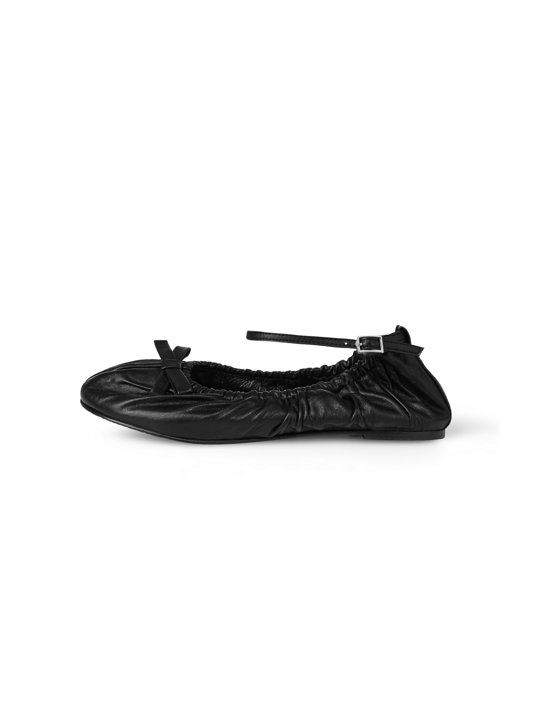 Bow Ballerina Flats - Black Swan