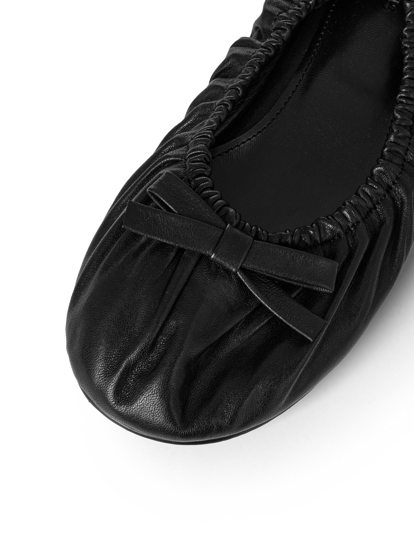 Bow Ballerina Flats - Black Swan