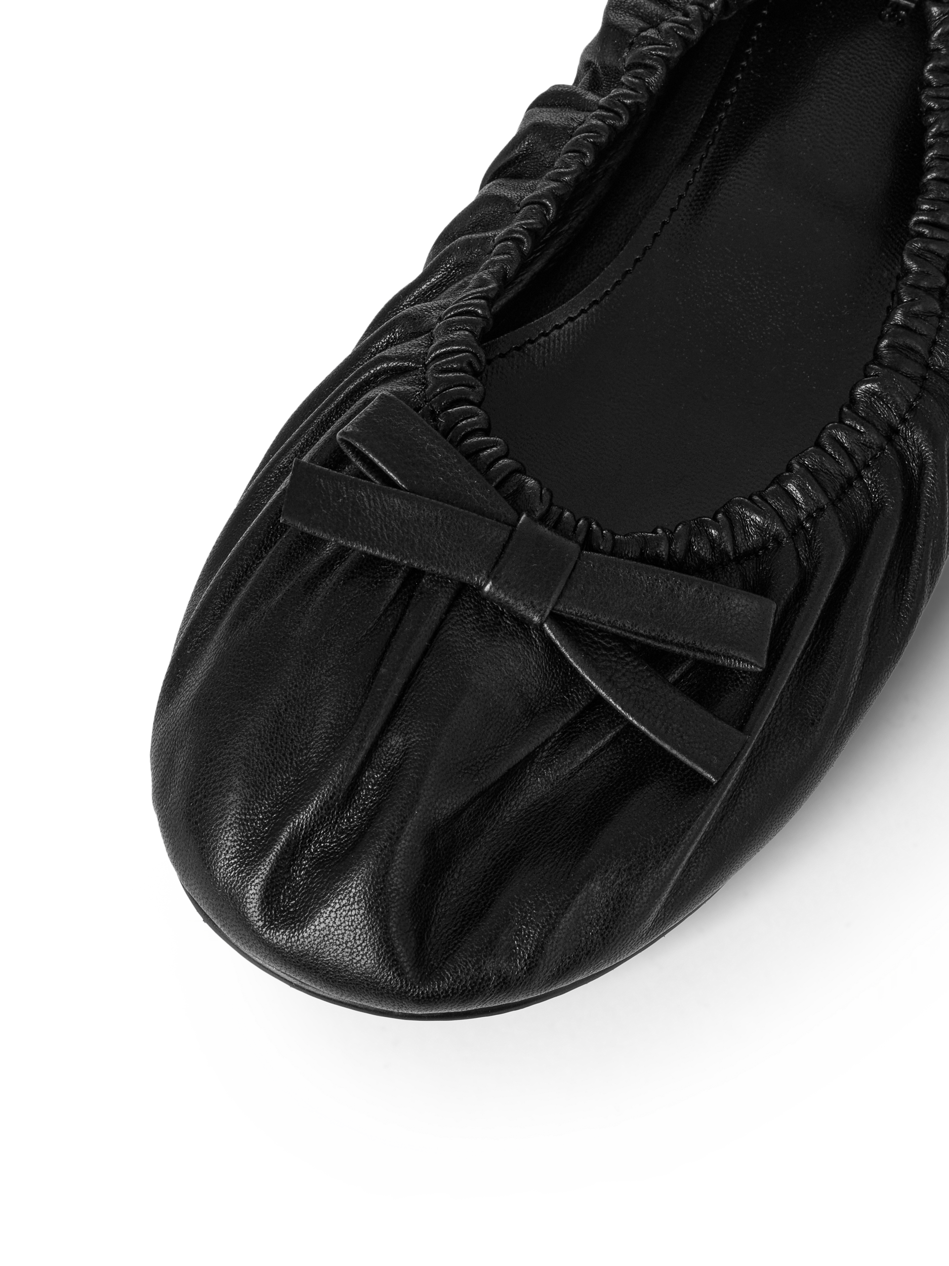Bow Ballerina Flats - Black Swan