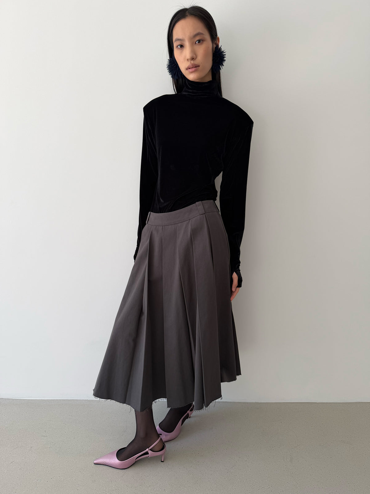 PAPEL SKIRT - DIM GREY