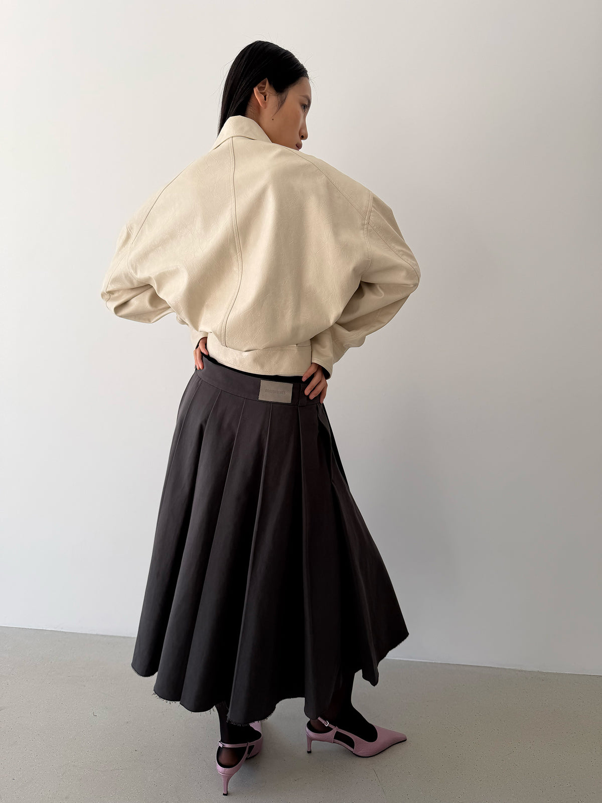 HYBRID ZIP-UP JACKET - PORCELAIN