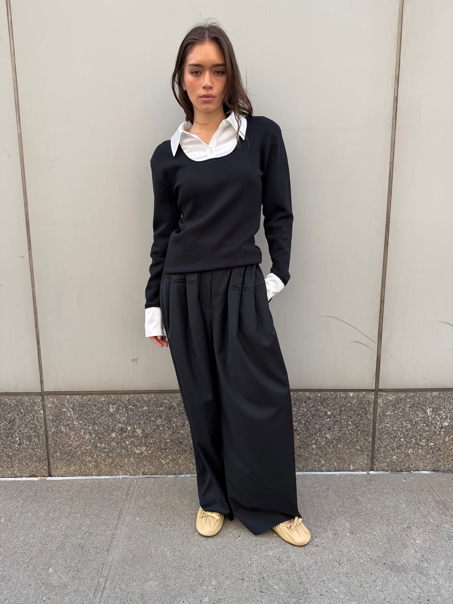 Cascade Gathered Pants - Onyx