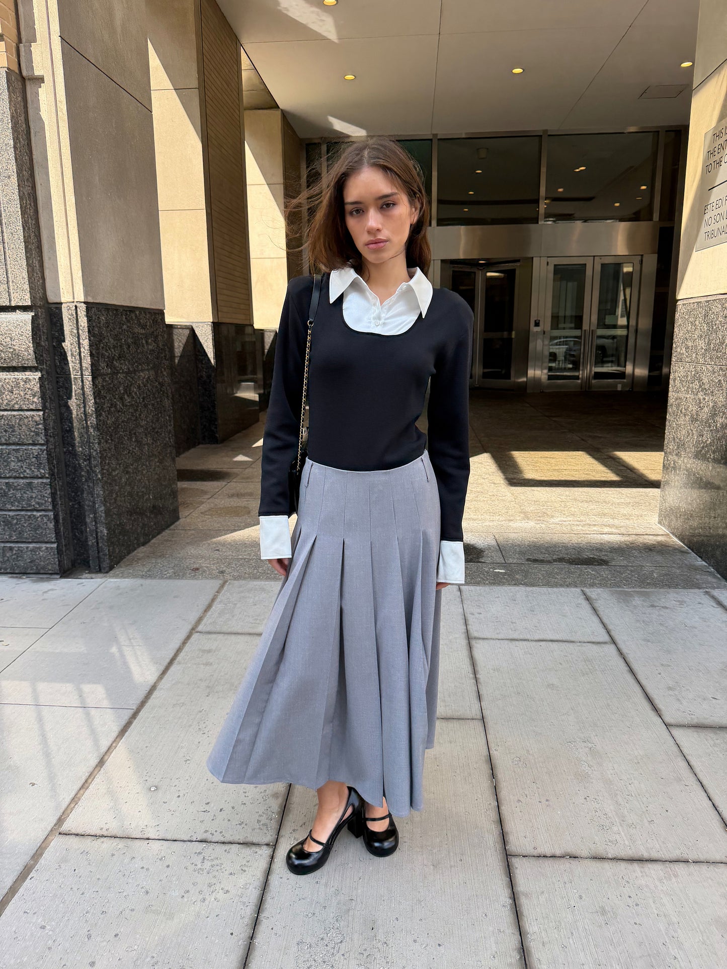 Layered Knit Top - Refined Black