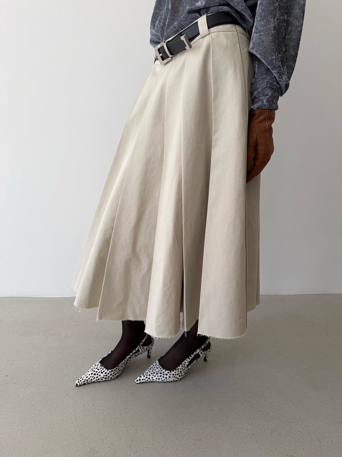 PAPEL SKIRT - EGG SHELL
