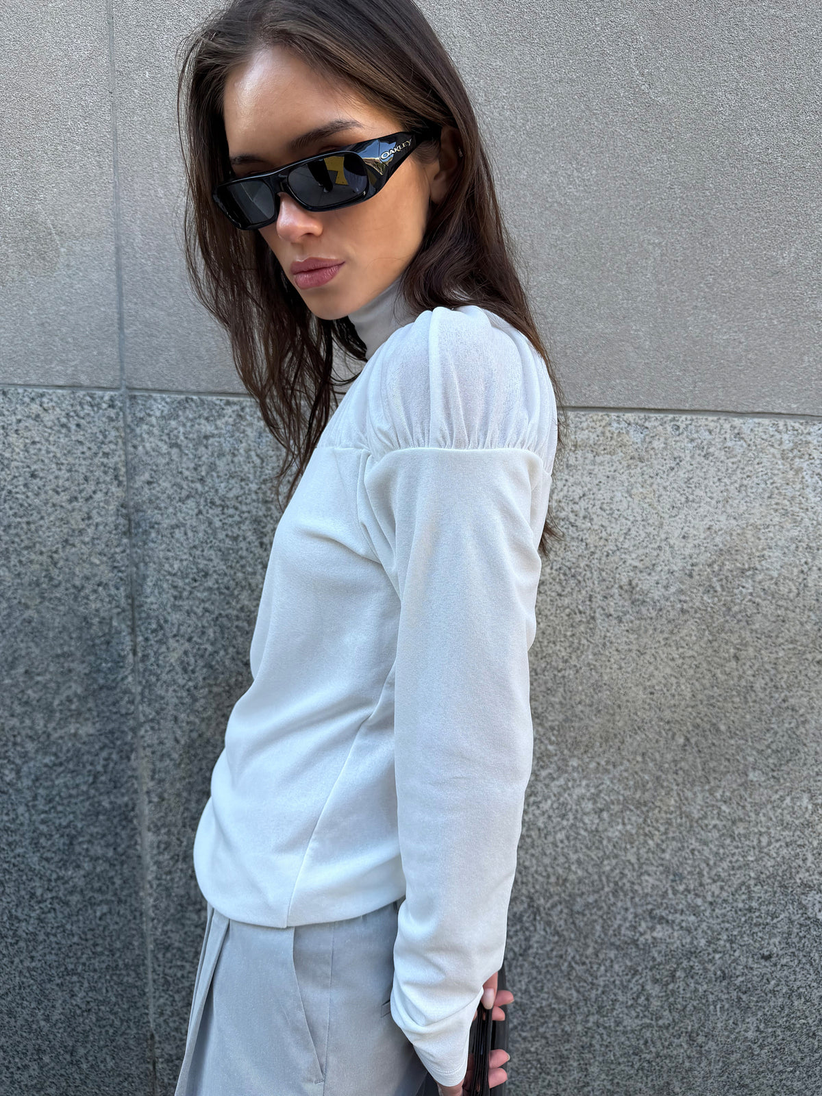 Renaissance Shirring Blouse - Portrait Ivory