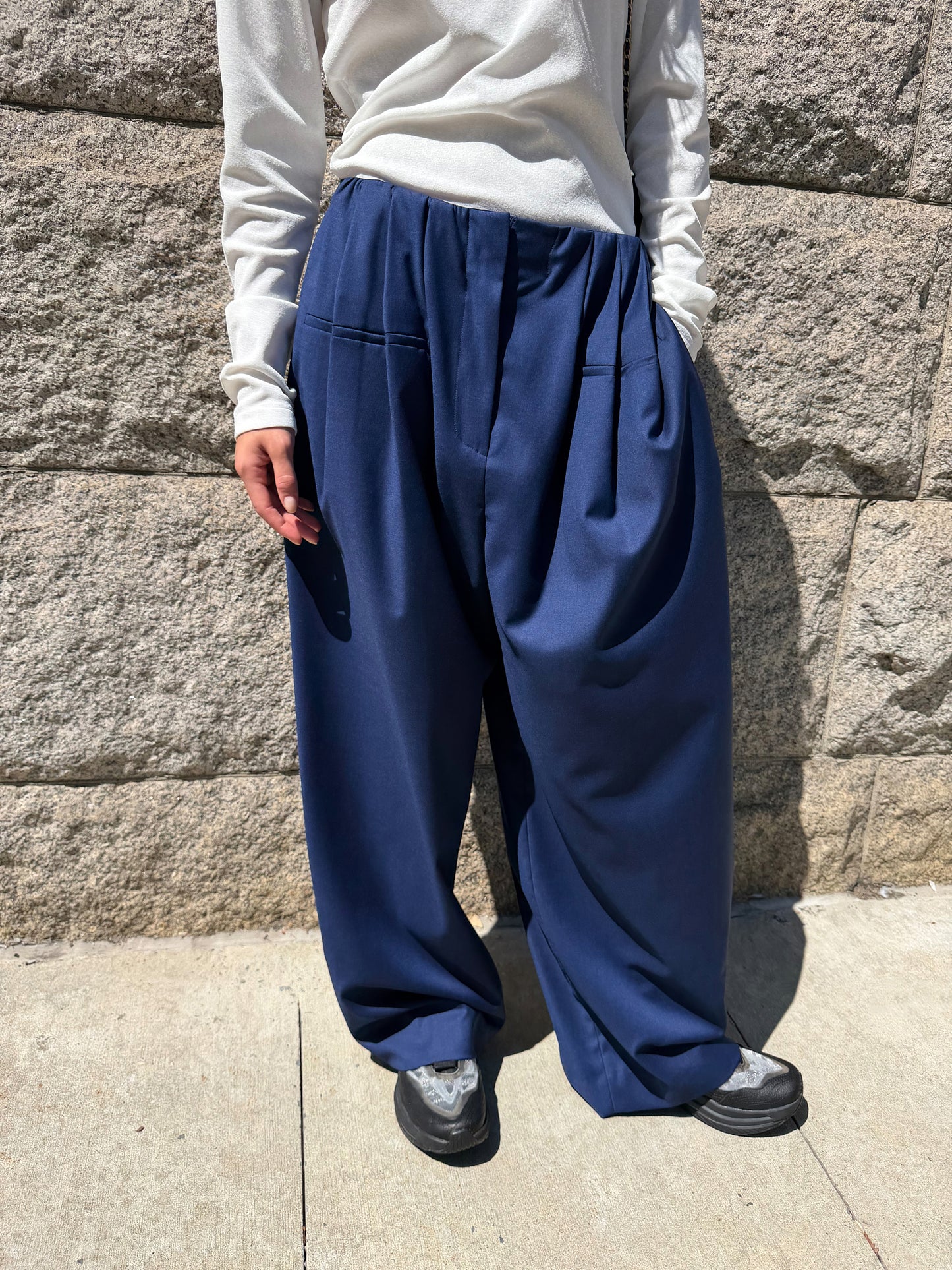 Cascade Gathered Pants - Marine