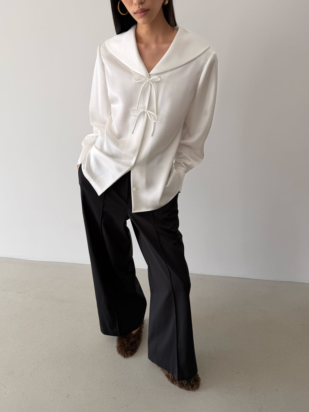 Gala Straight Trouser - Lux Black