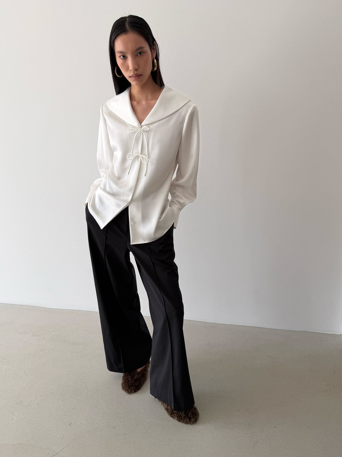 Gala Straight Trouser - Lux Black
