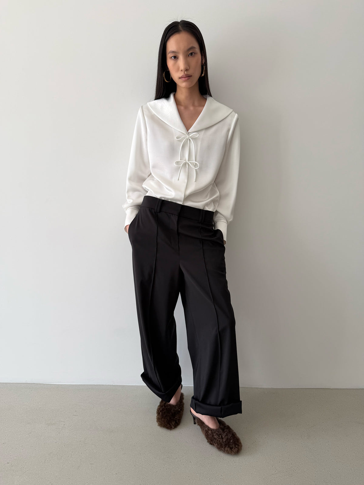 Gala Straight Trouser - Lux Black
