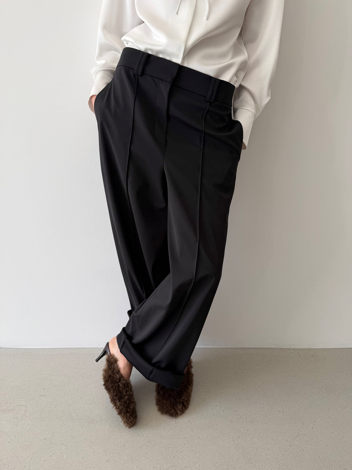 Gala Straight Trouser - Lux Black