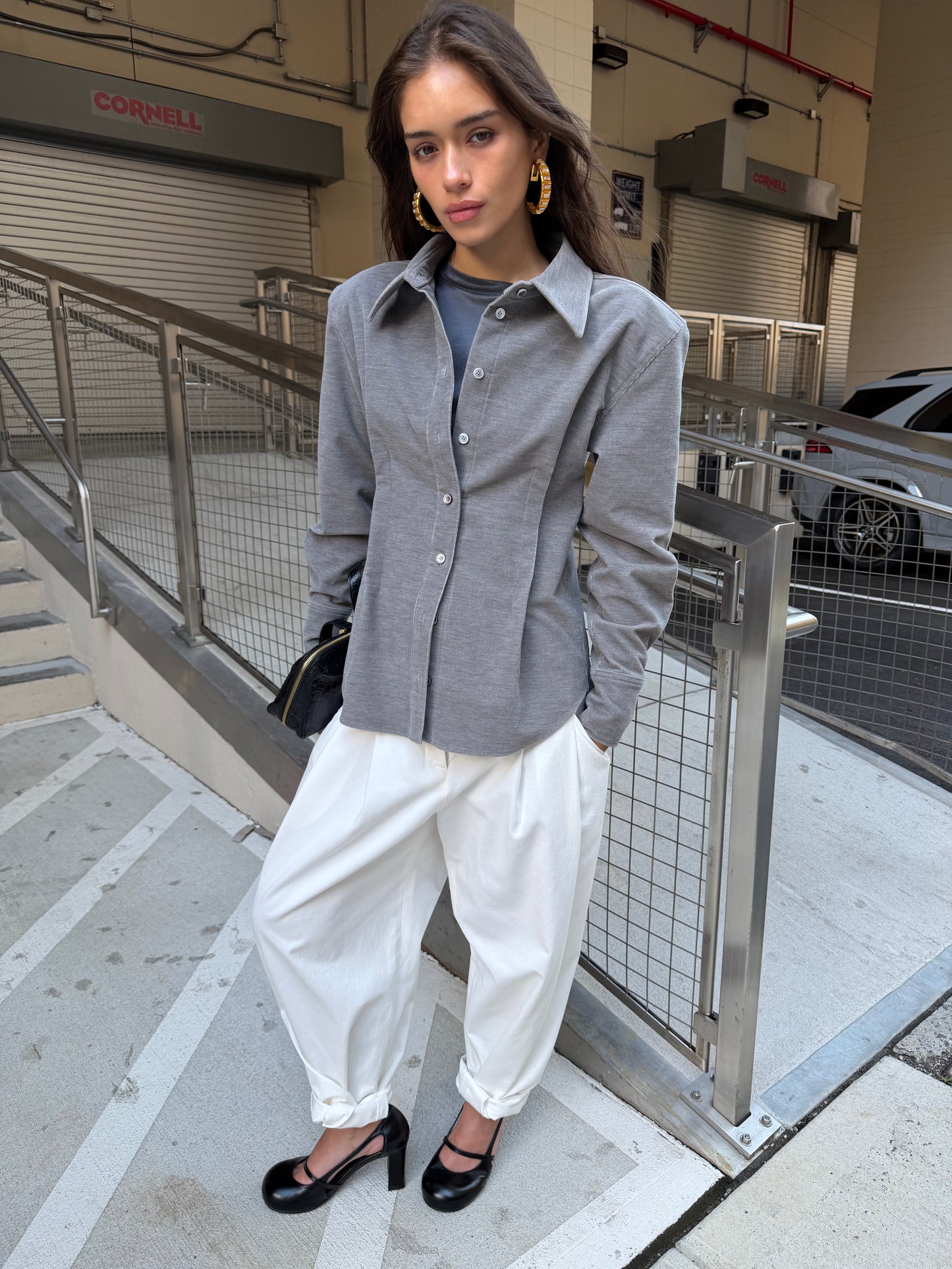 Corduroy Power Shirt - Grey and Gray