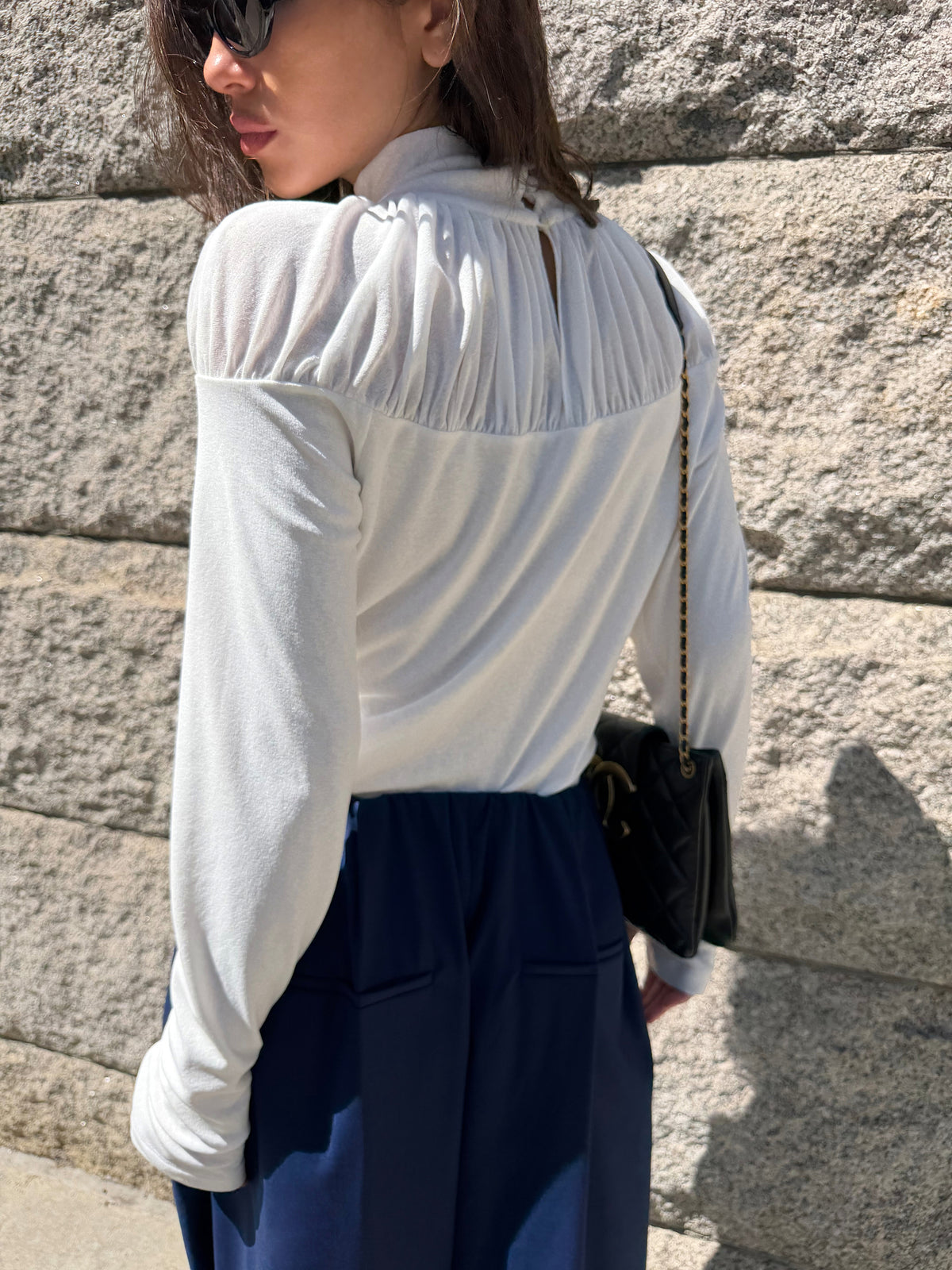 Renaissance Shirring Blouse - Portrait Ivory